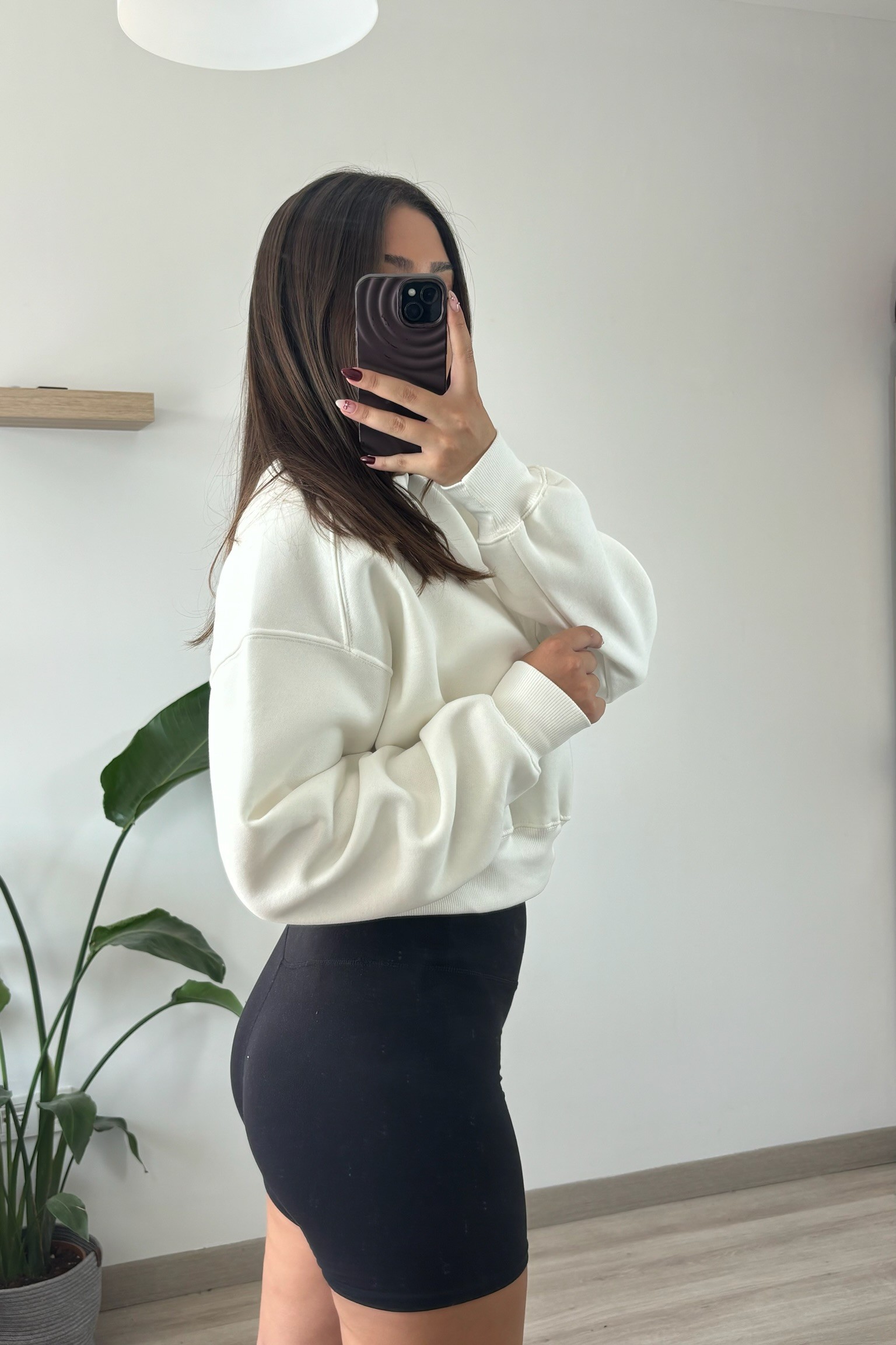BASİC ÜÇ İPLİK CROP SWEATSHİRT