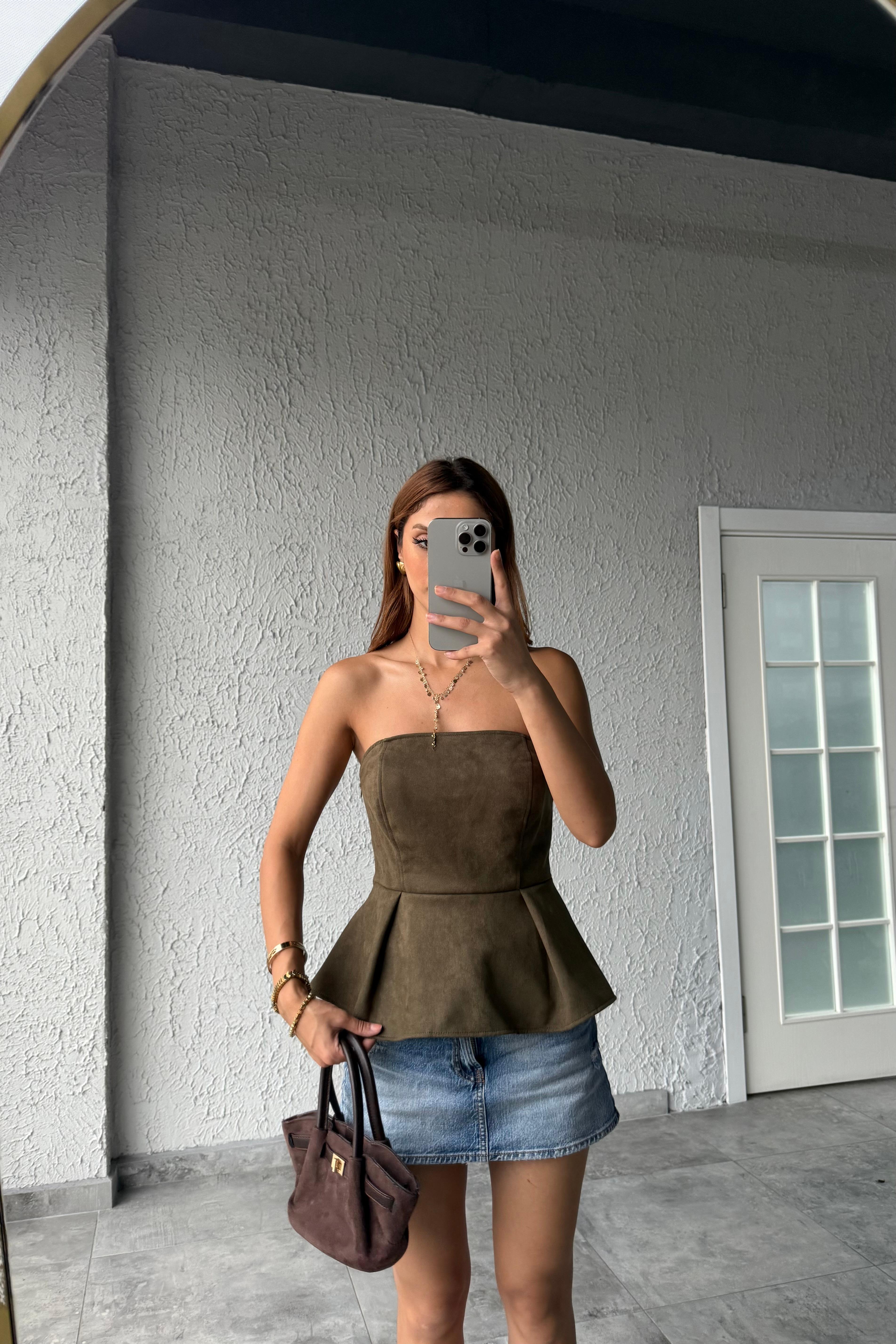 MARKA MODEL SÜET CROP