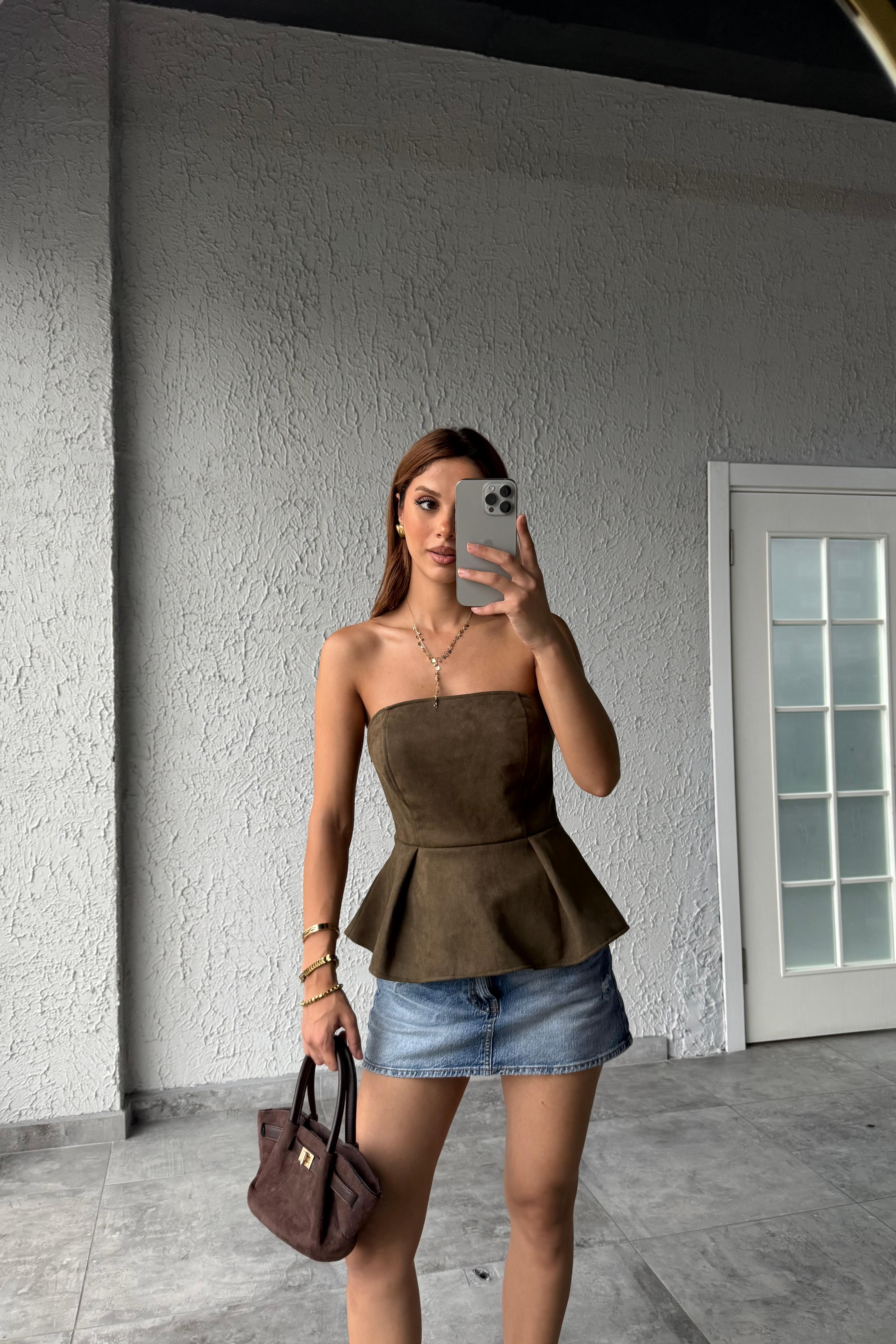 MARKA MODEL SÜET CROP