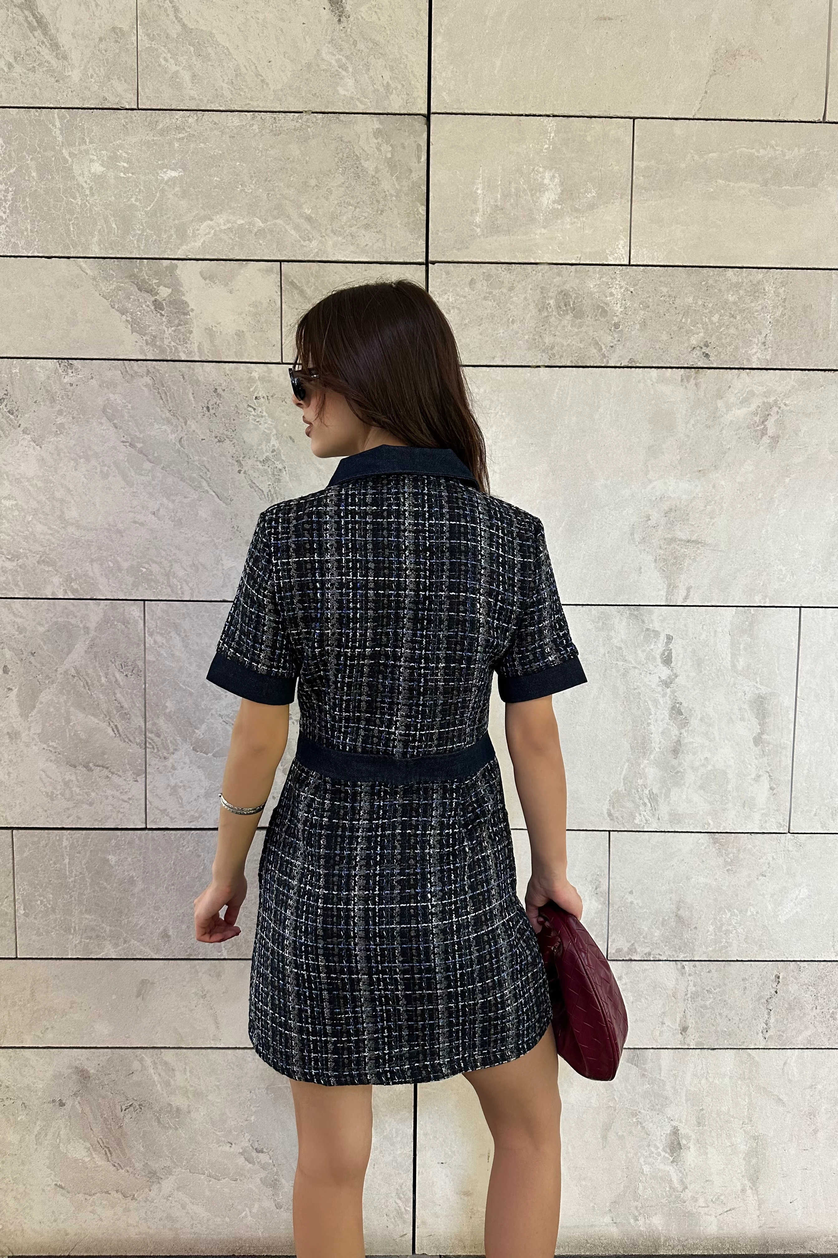 KOT GARNELİ ELBİSE