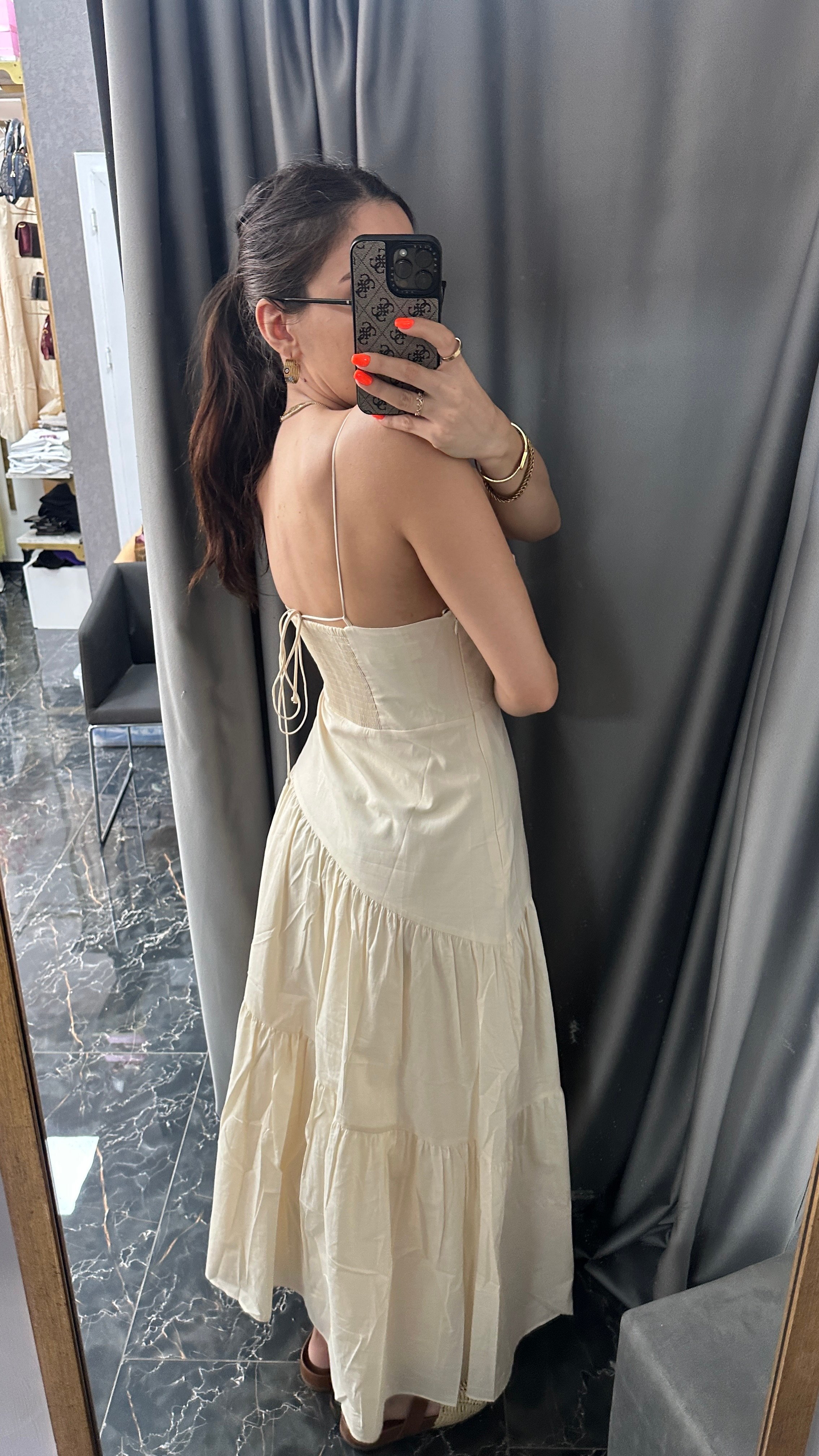 zr krem maxi elbise