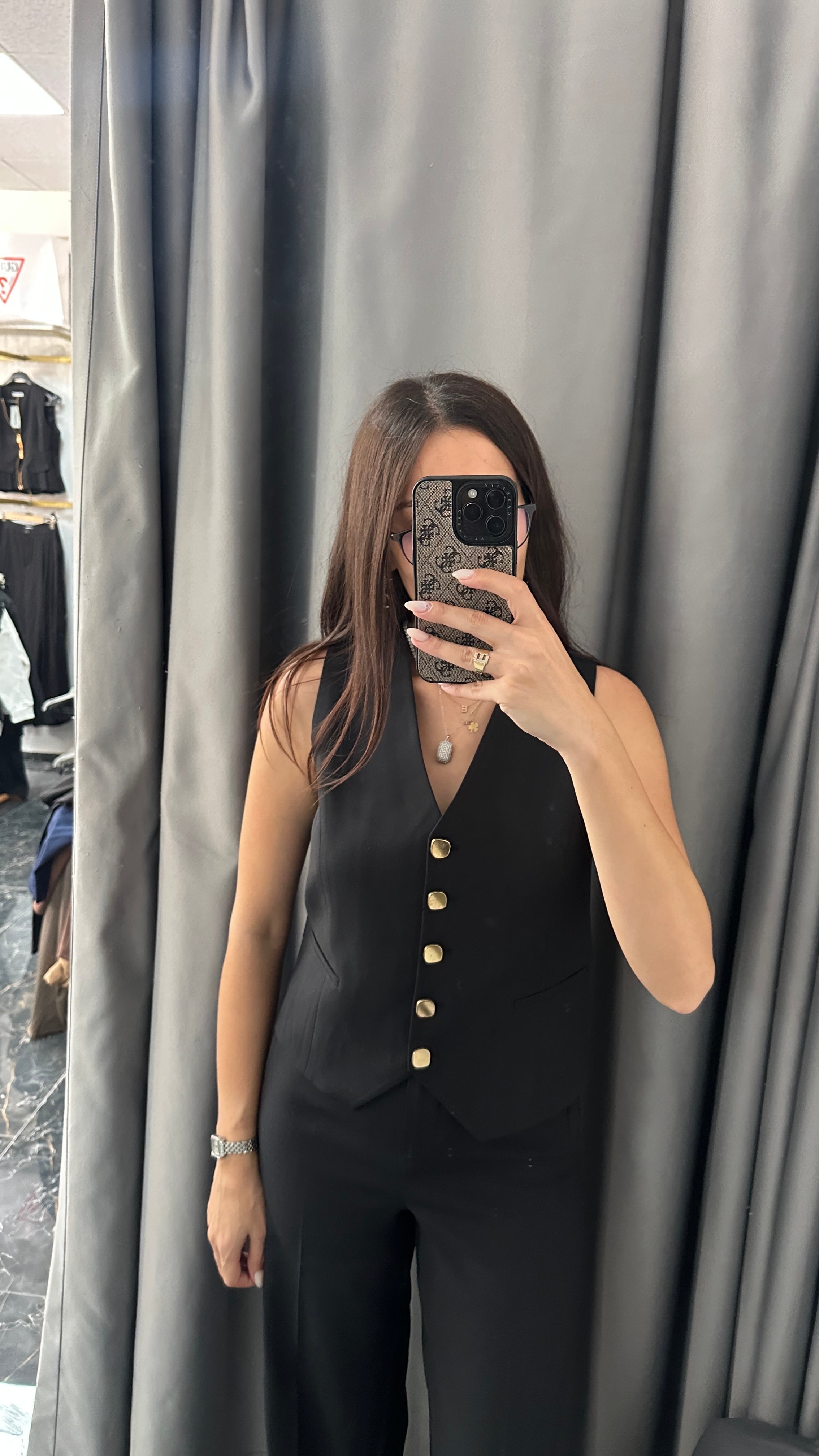 gold  düğmeli ikili takım