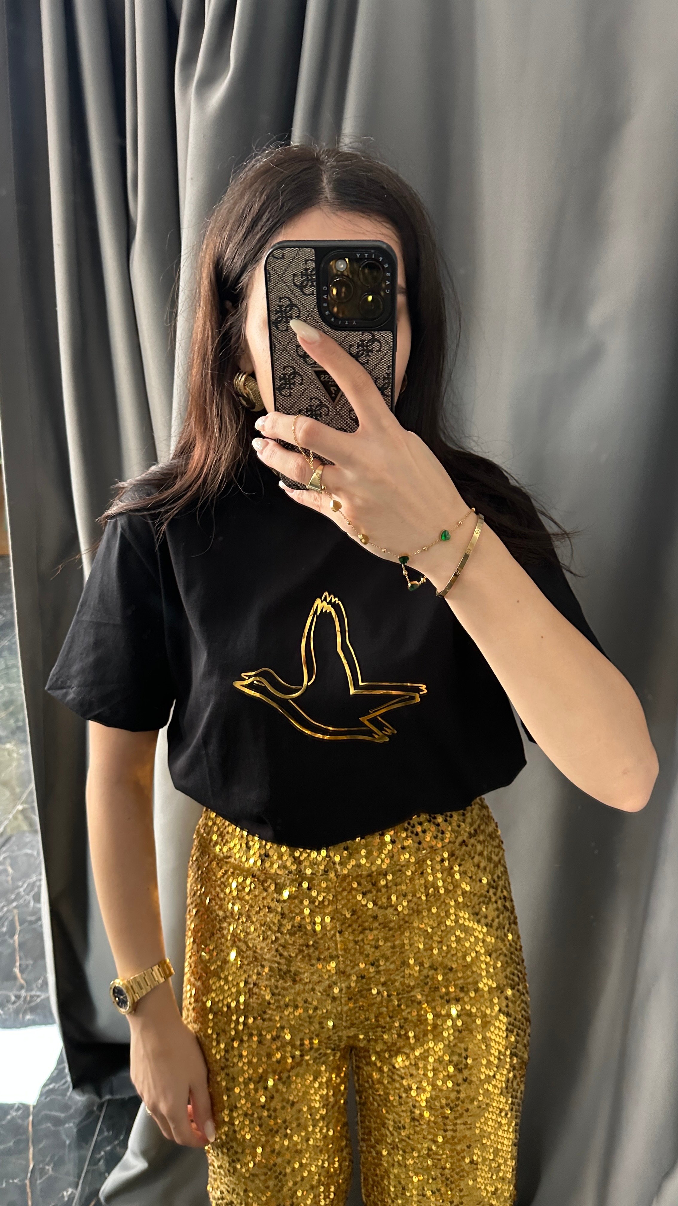 gold siyah tshirt 