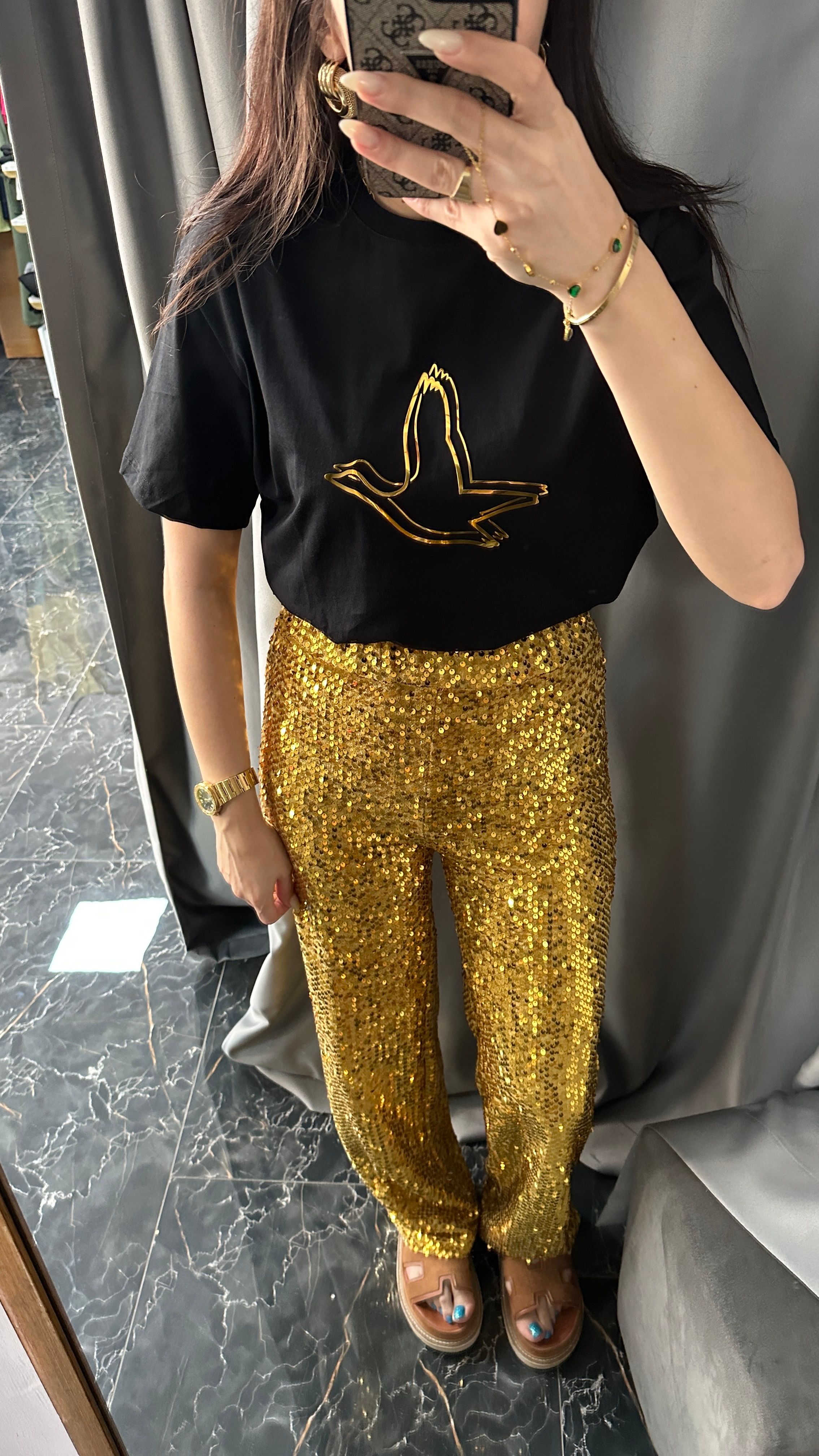 gold siyah tshirt 