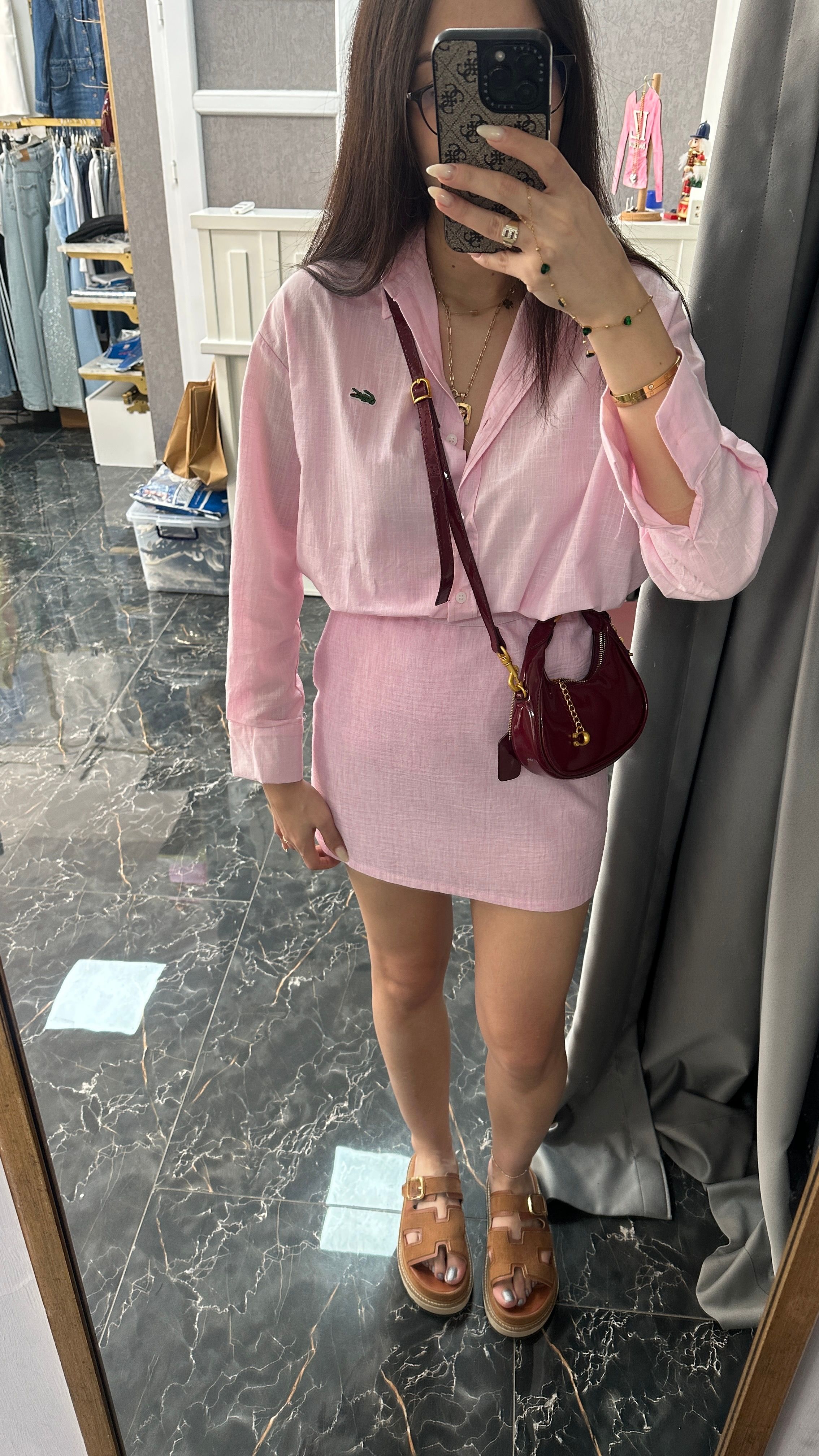 pembe keten etek 