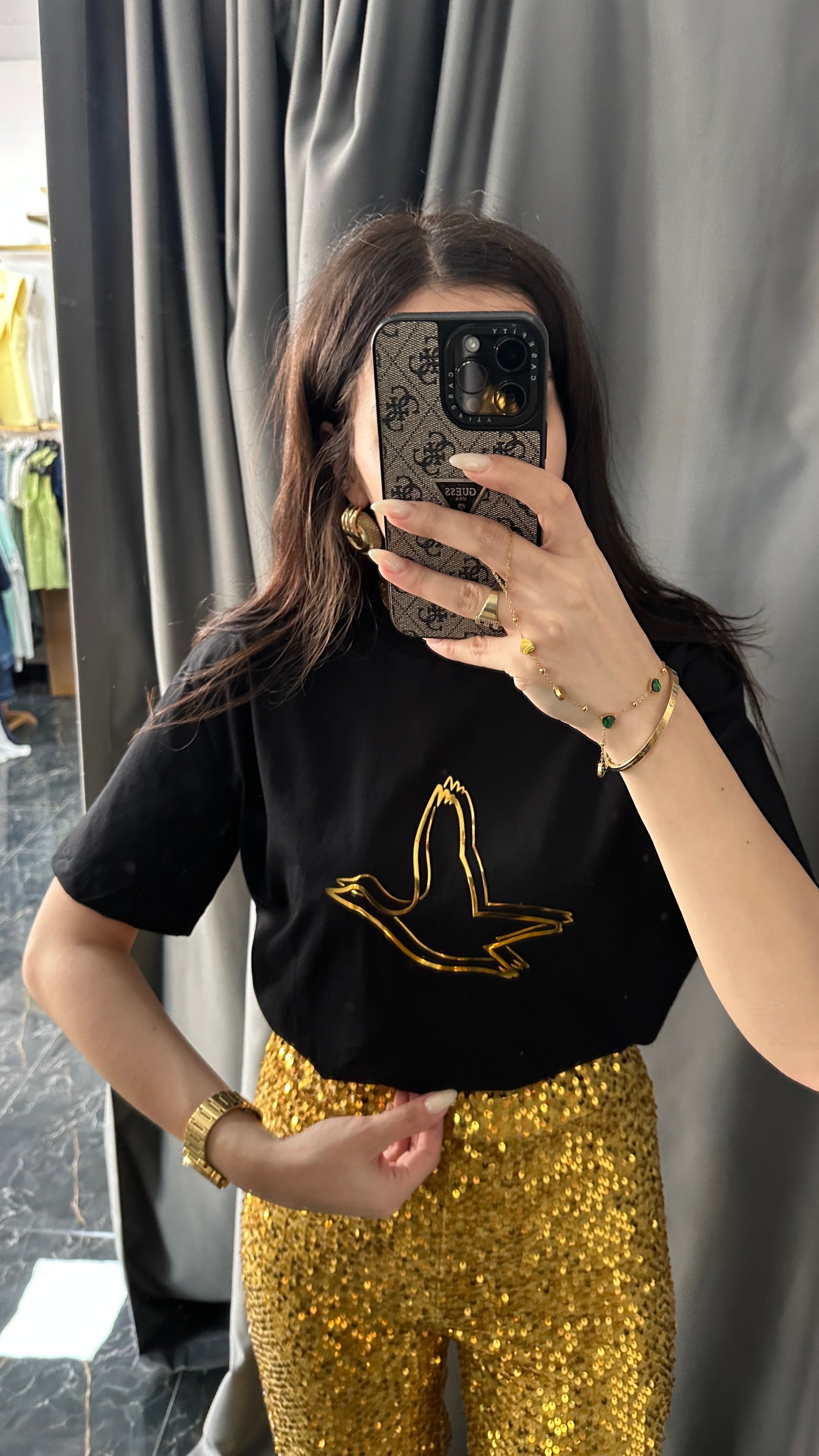 gold siyah tshirt 