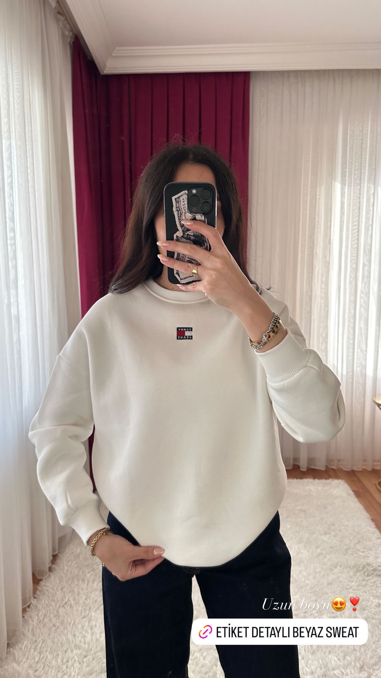 beyaz basic sweat 