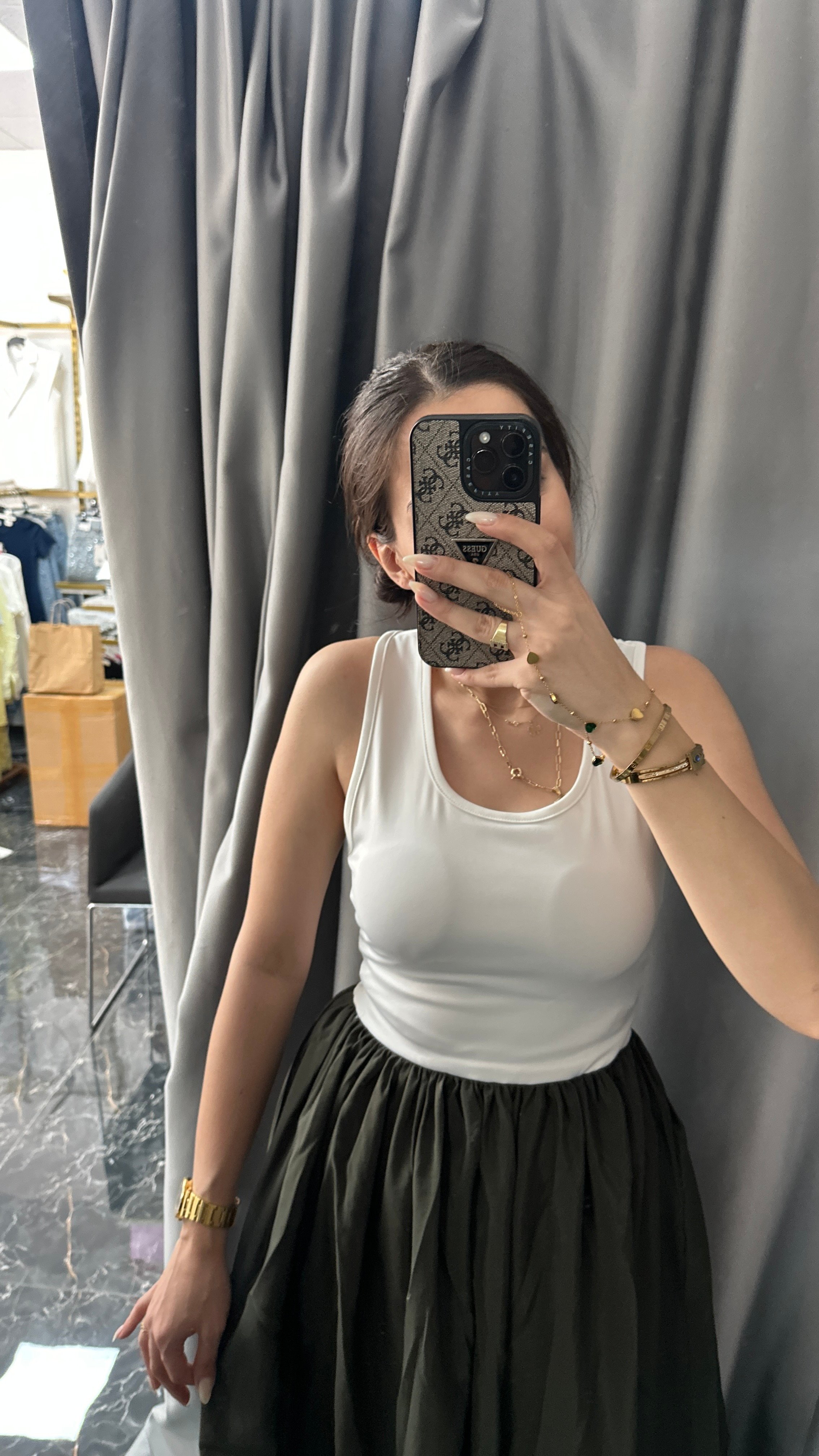 haki etek detaylı basic elbise 