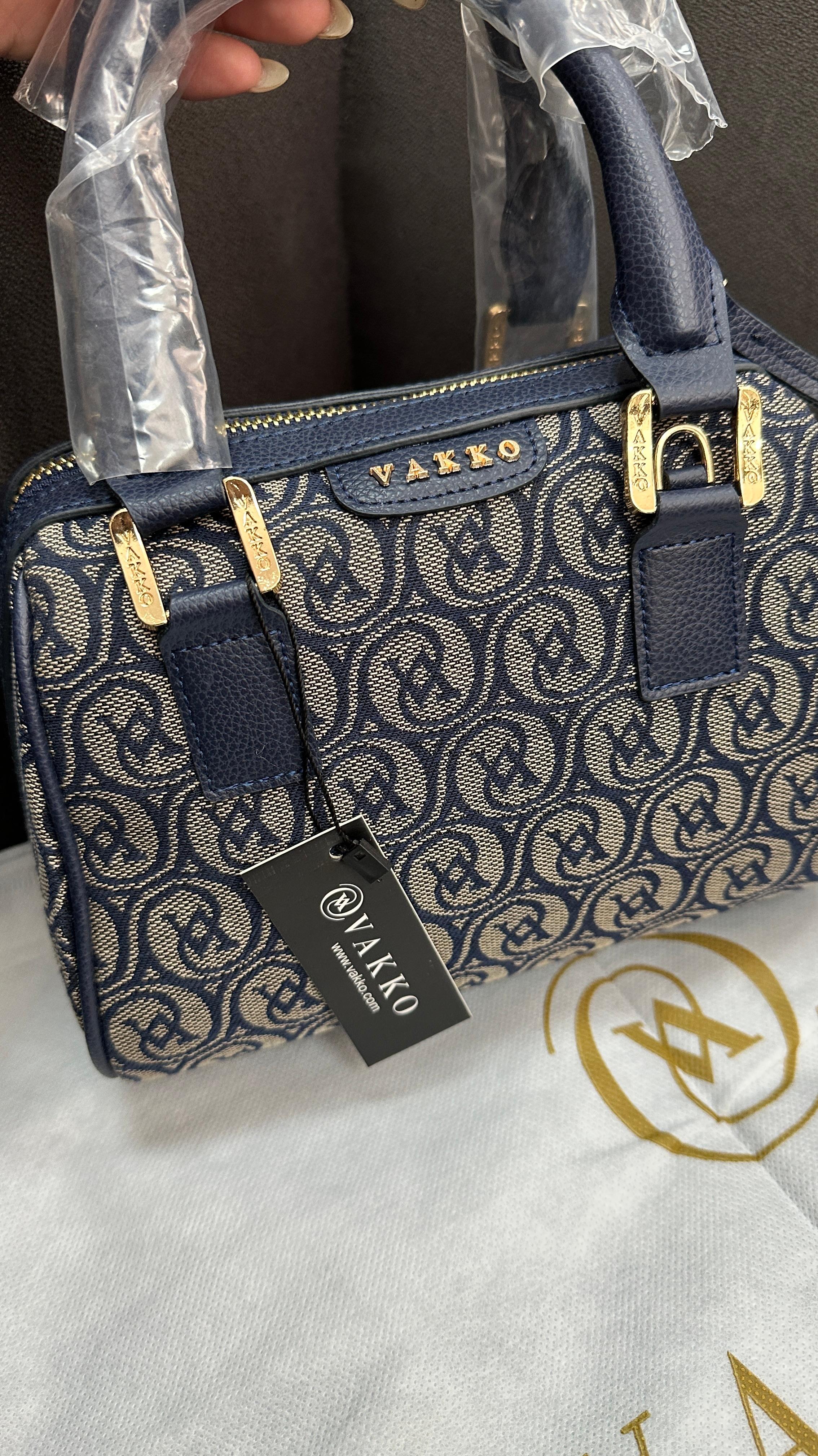 orta bıy lacivert monogram çanta