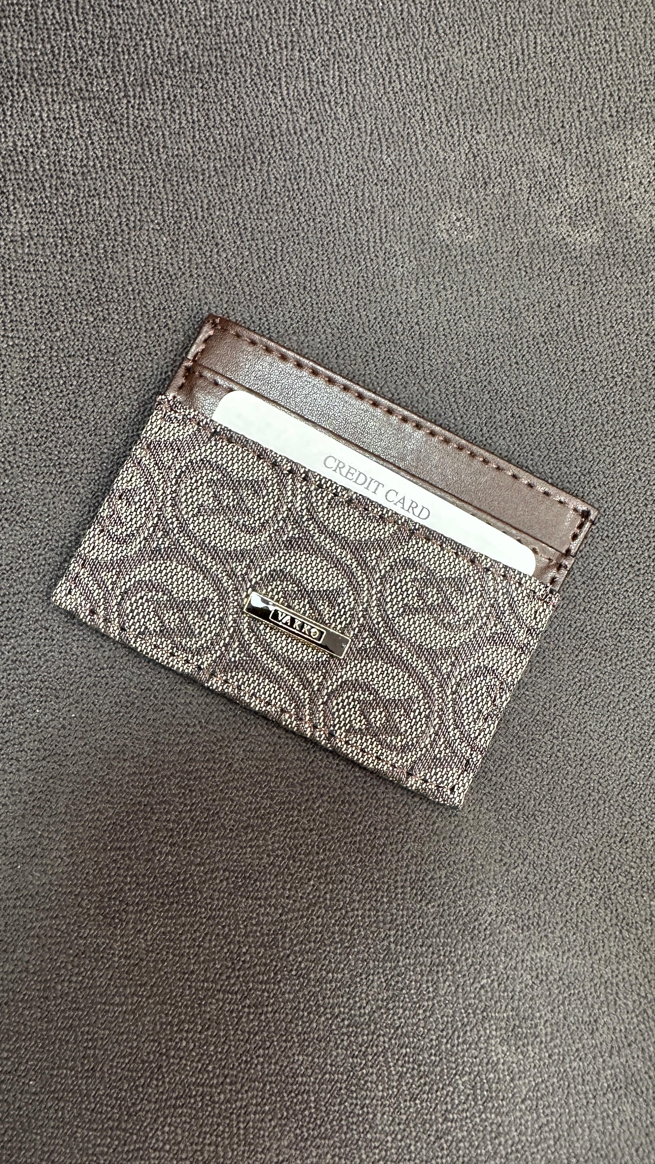 kumaş monogram kartlık kahve