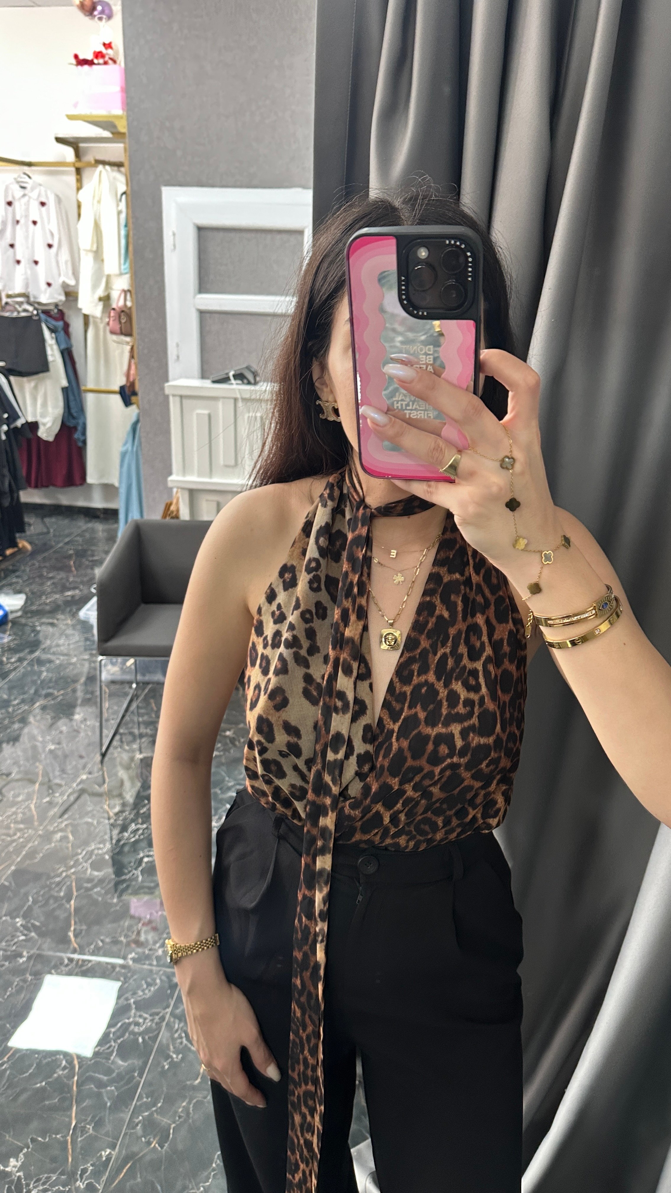 leopar bodysuit