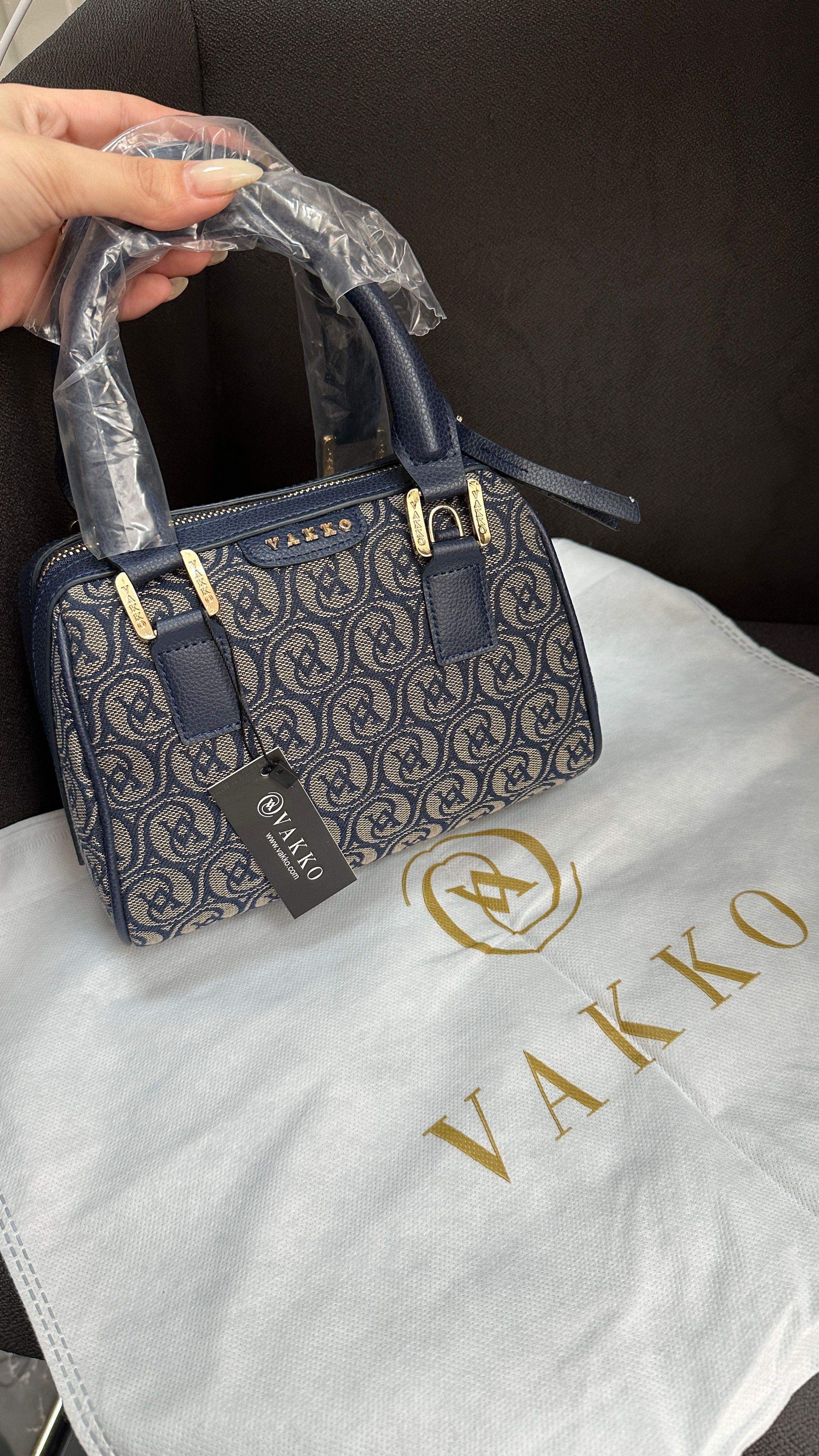 orta bıy lacivert monogram çanta