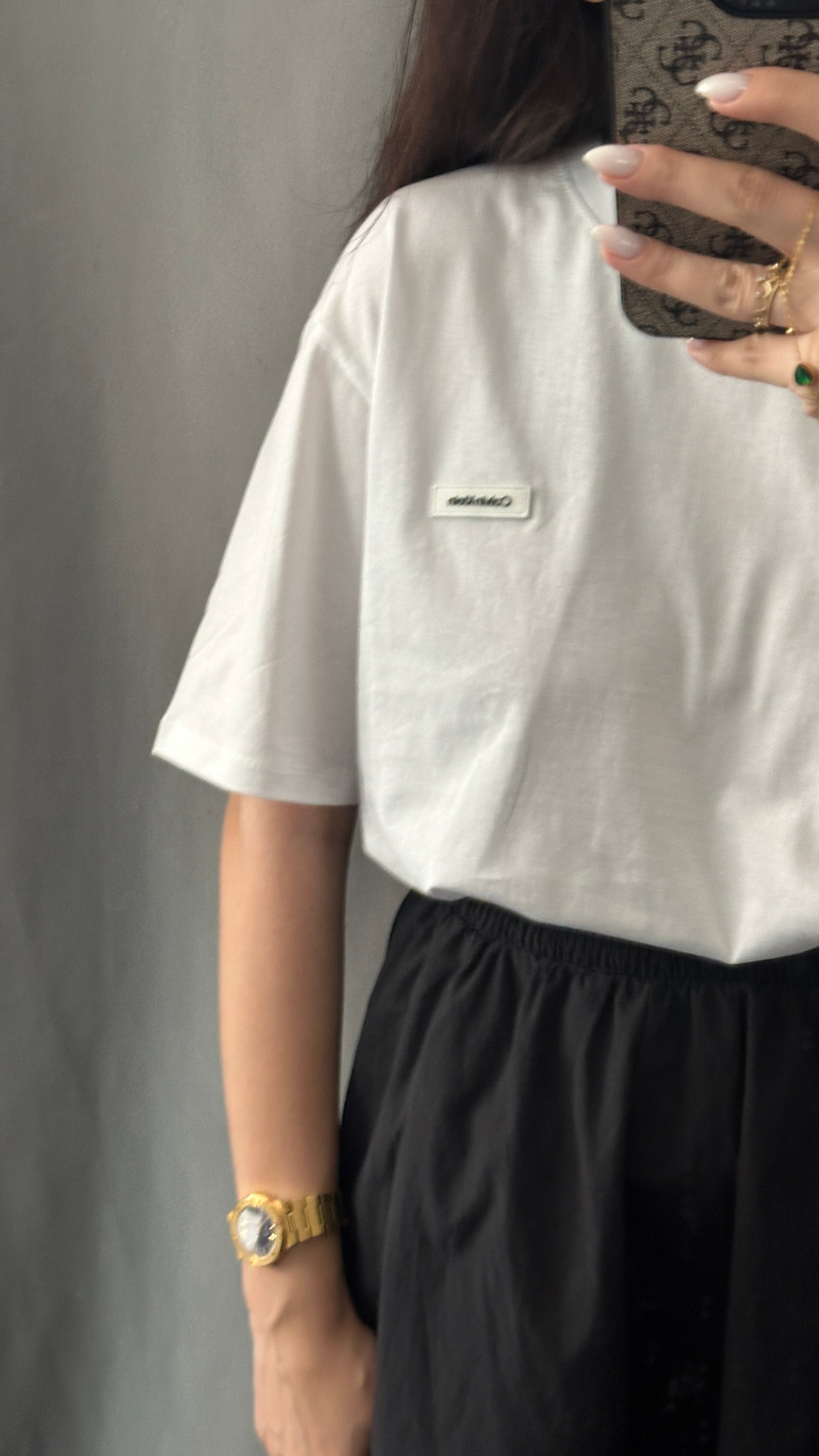 beyaz silikon amblem tshirt