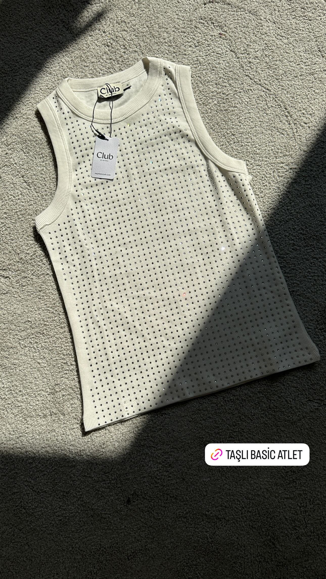 premium taşlı atlet