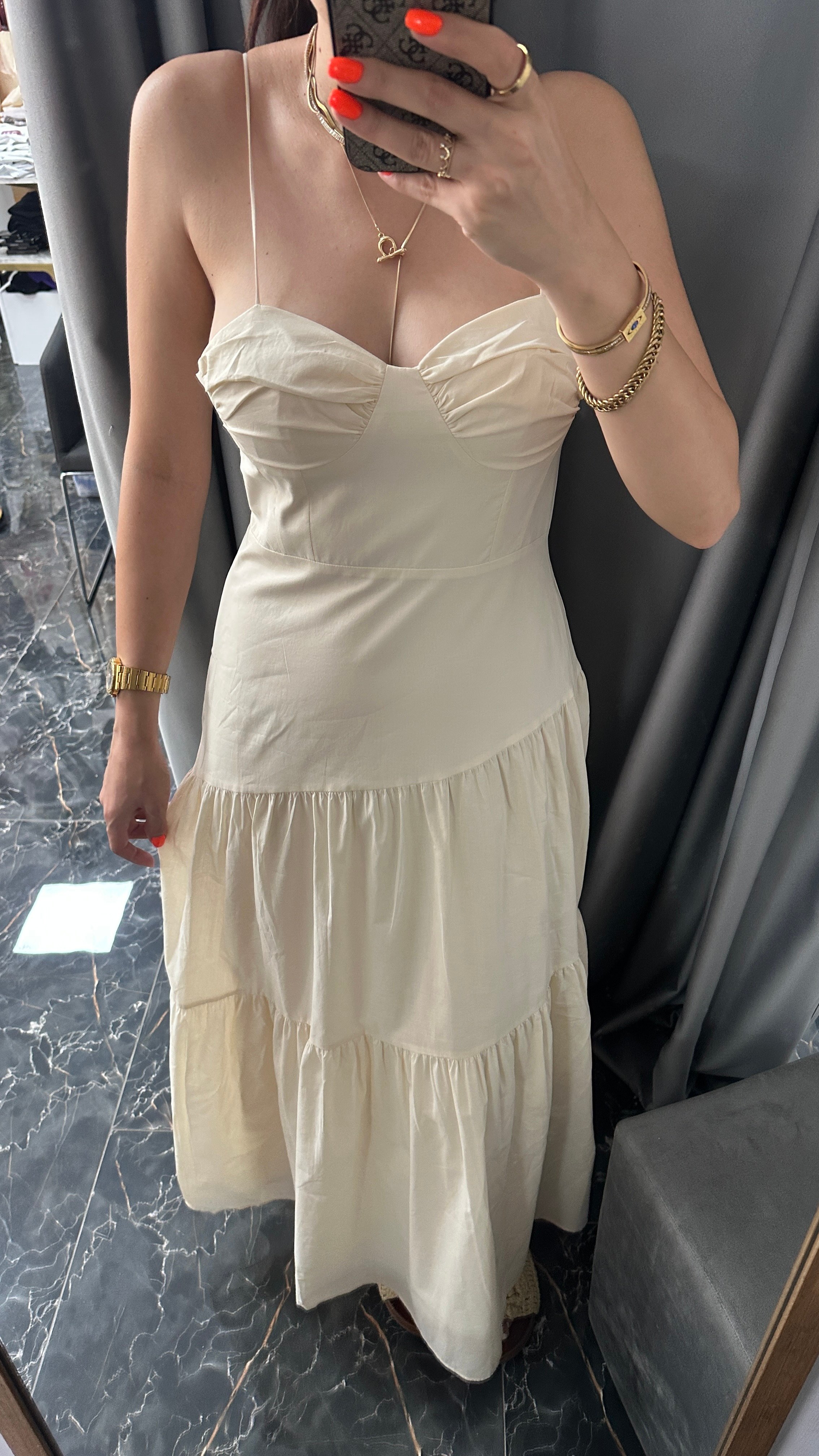 zr krem maxi elbise
