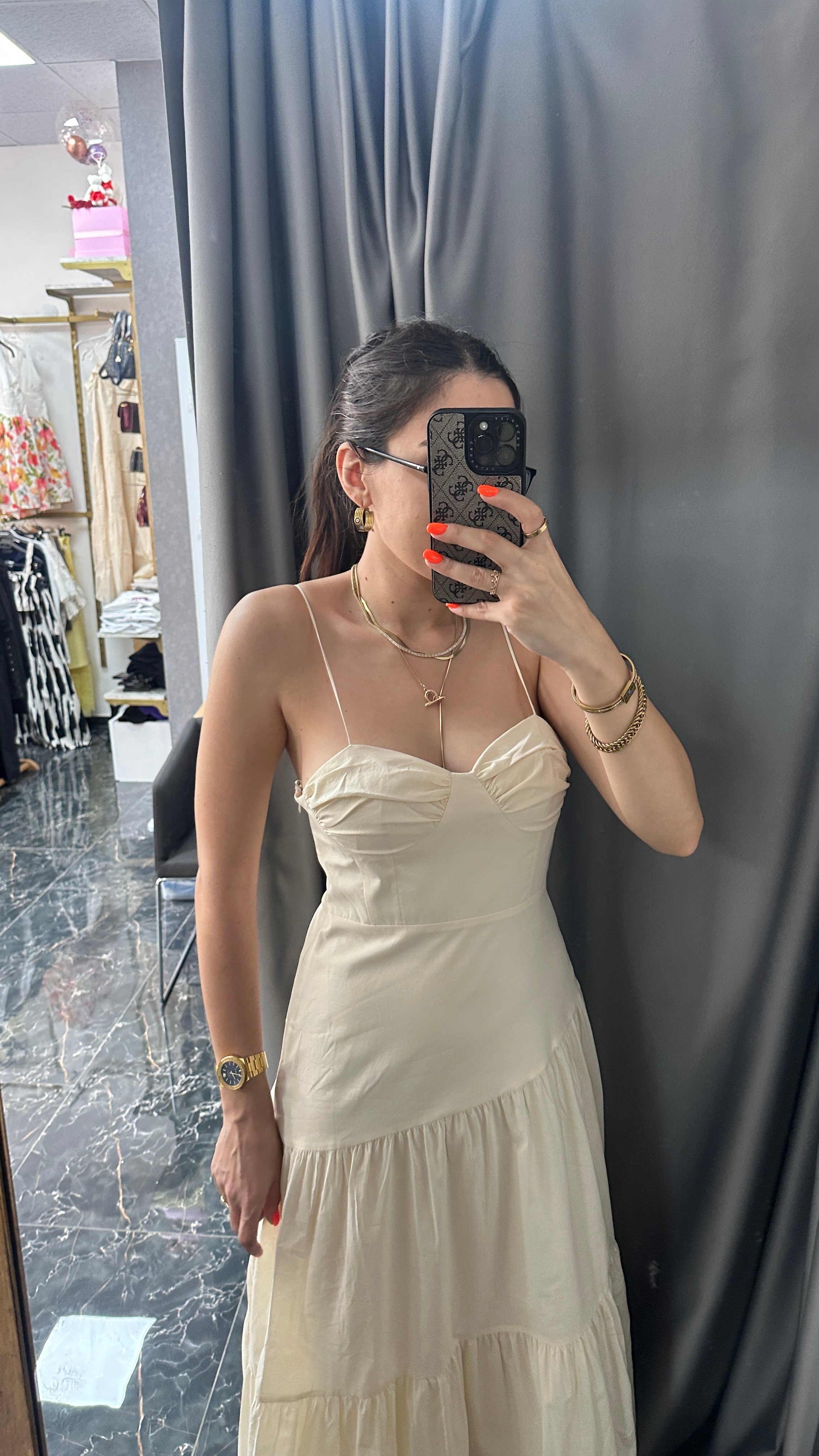 zr krem maxi elbise