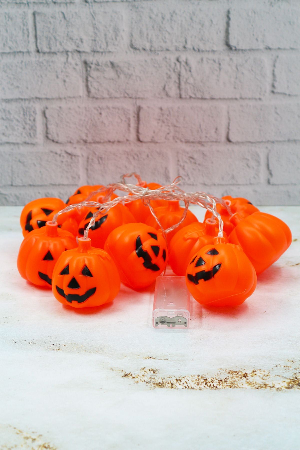 Halloween Balkabaklı Led Işık Pilli 240 cm Uzunluk