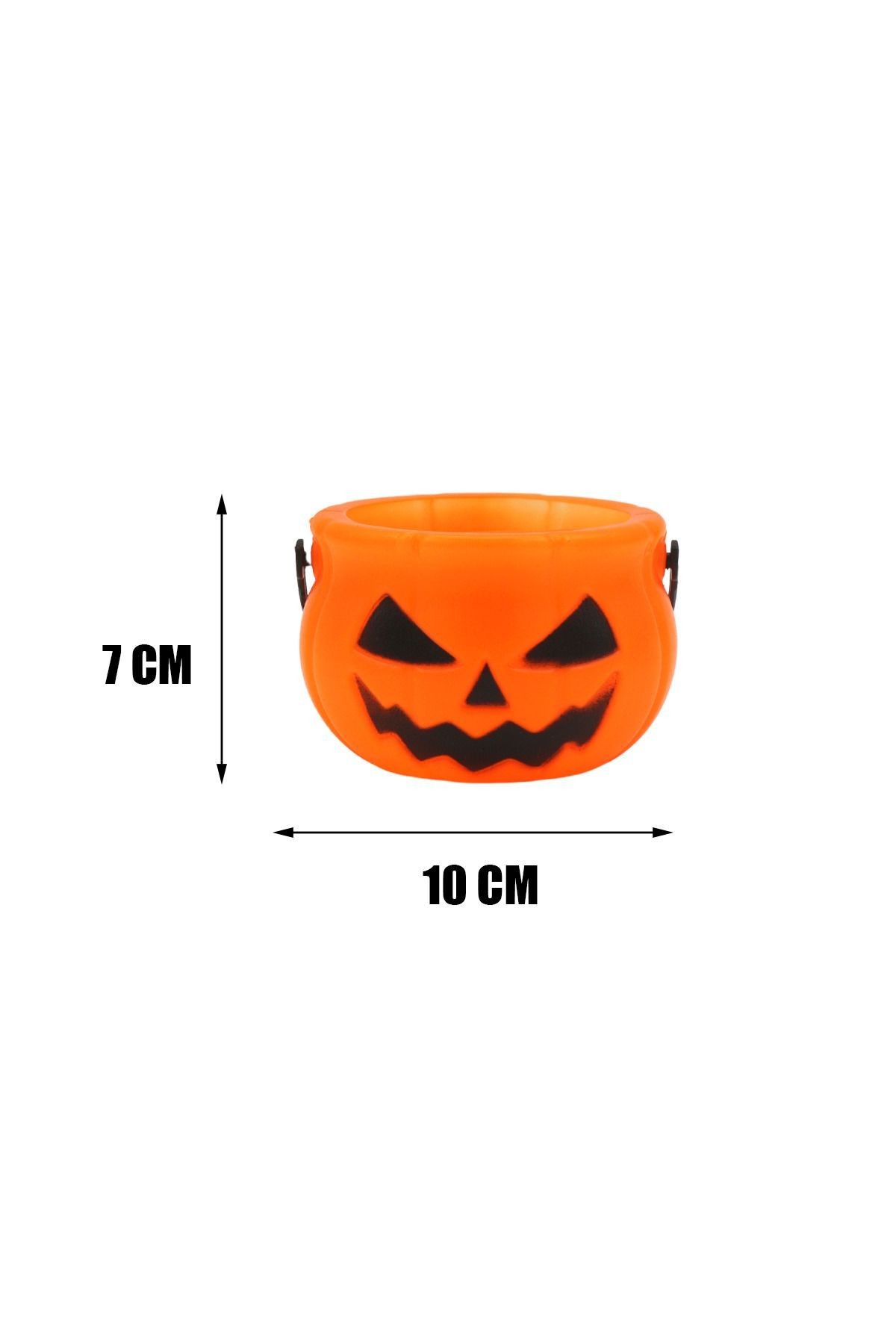 Halloween Plastik Şeker Kovası 5 li Set
