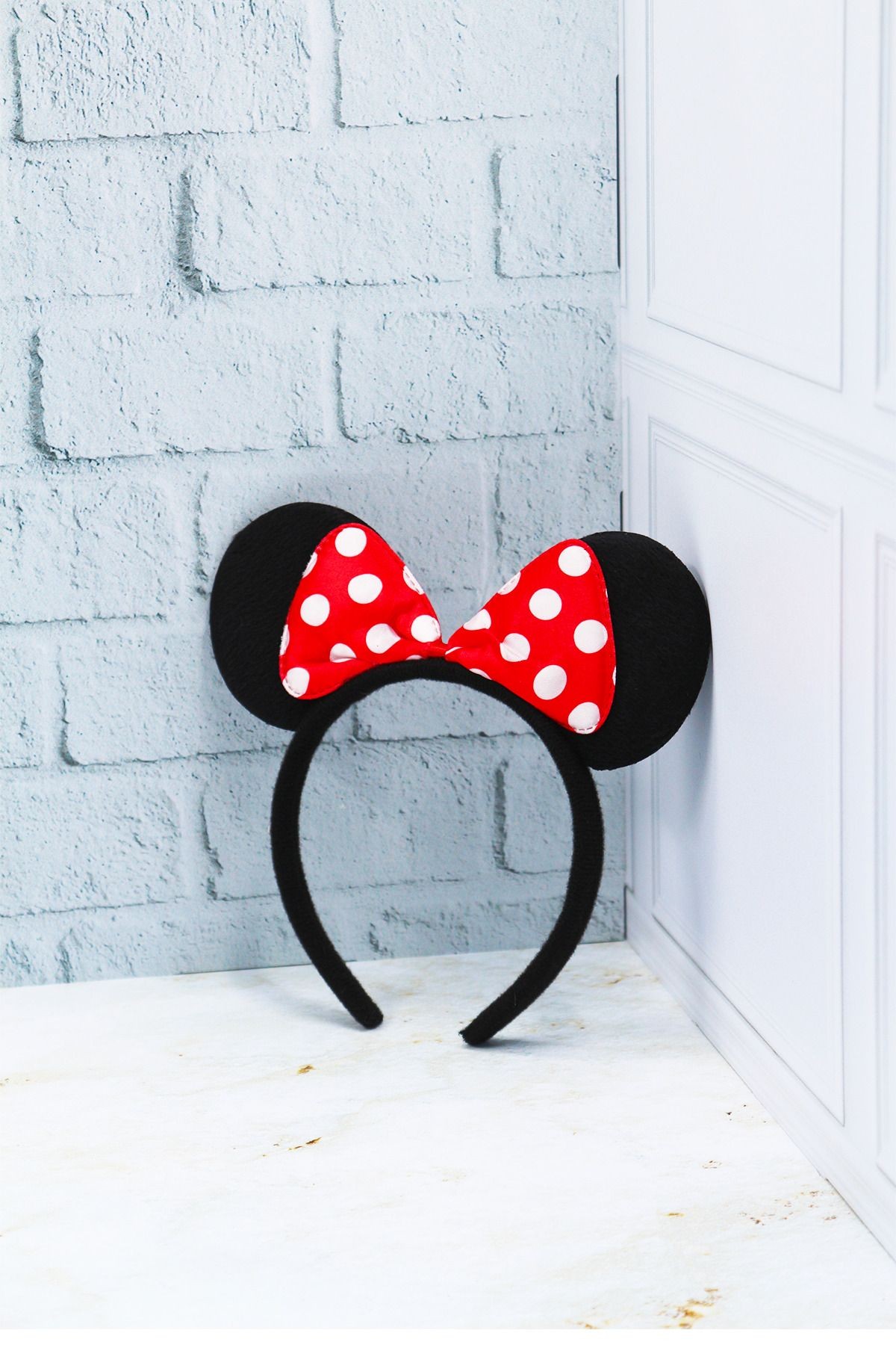Minnie Mouse Kırmızı Fiyonklu Taç