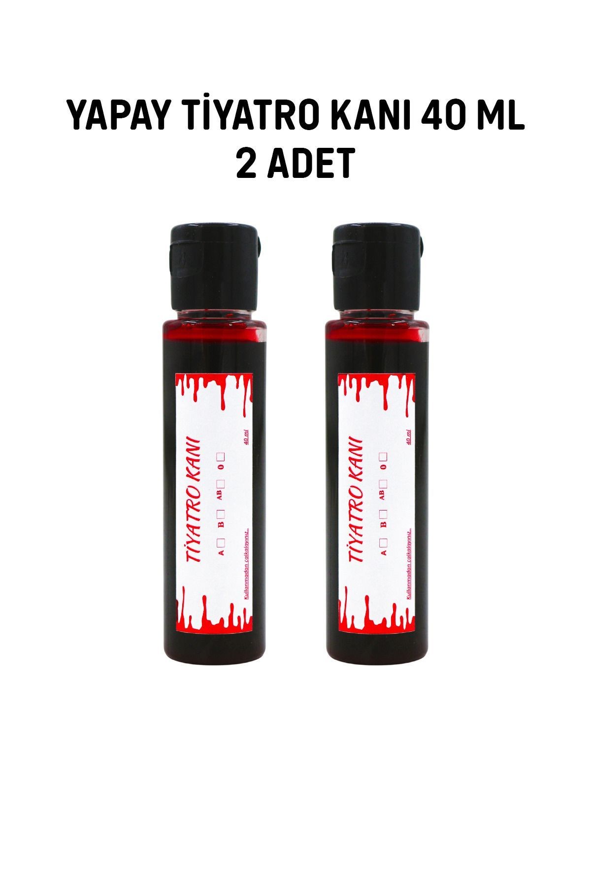 Yapay Tiyatro Kanı Yoğun Kıvamlı 40 ML 2 Adet Cadılar Bayramı Aksesuarı Halloween Fake Blood
