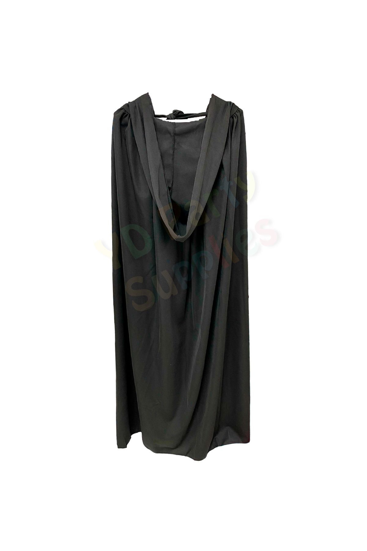 Halloween Siyah Kapşonlu Pelerin 120 cm