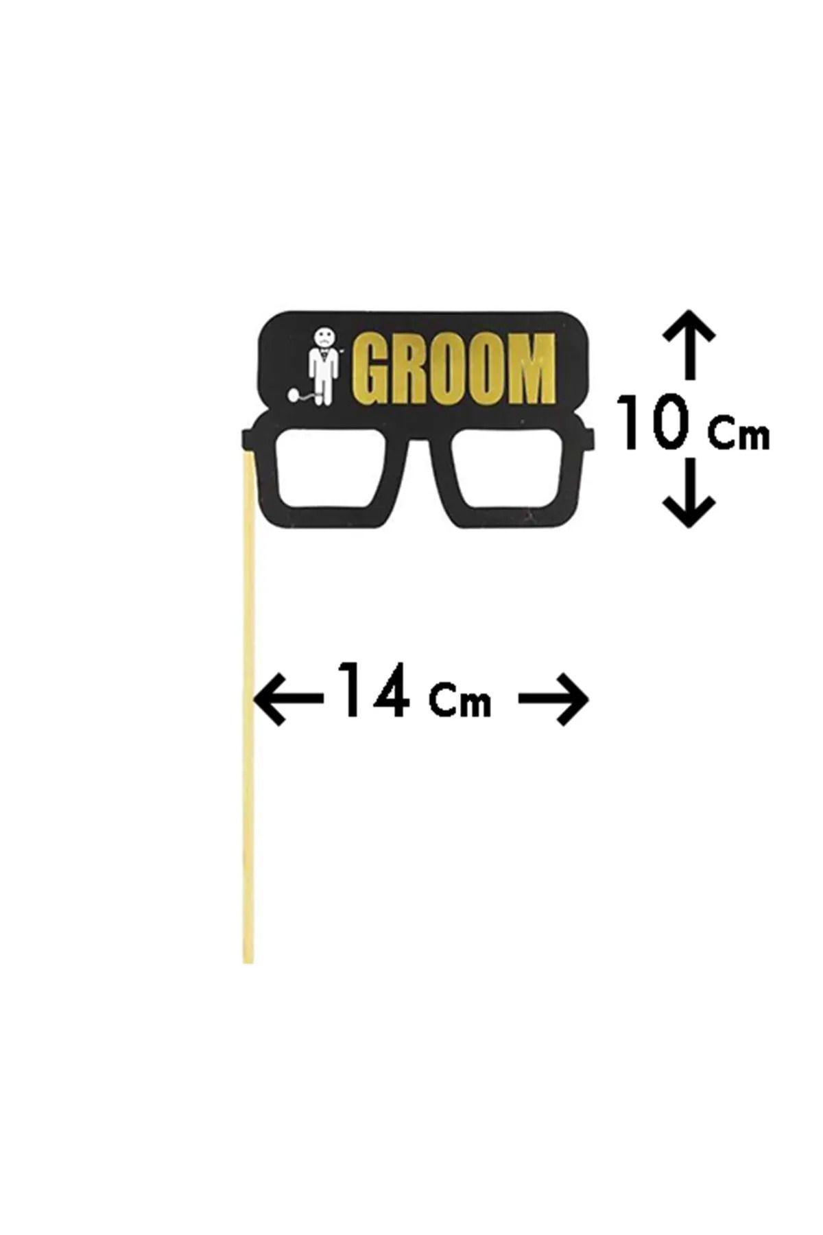 Konuşma Balonu Altın Varaklı Groom Temalı 5 Adet