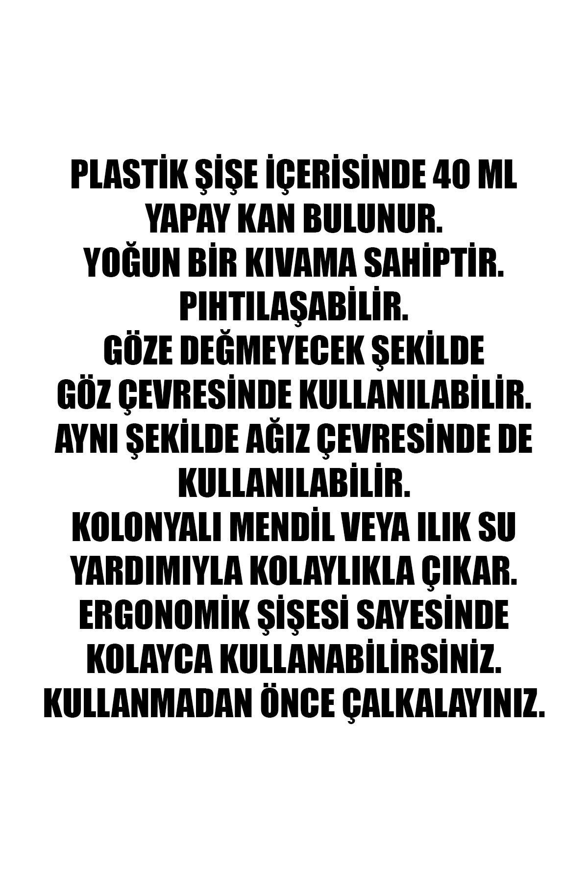 Yapay Tiyatro Kanı Yoğun Kıvamlı 40 ML 2 Adet Cadılar Bayramı Aksesuarı Halloween Fake Blood