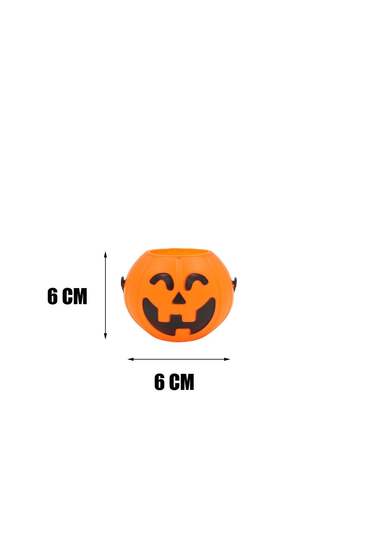 Halloween Balkabağı Mumluk 6 cm 6 adet