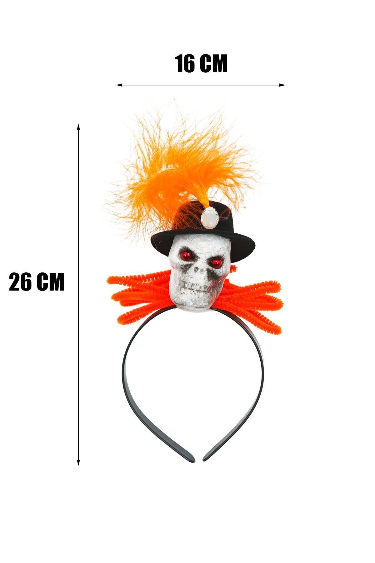 Halloween Temalı Parti Tacı Kurukafa Model