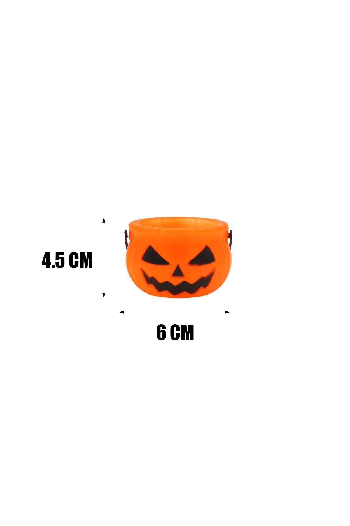 Halloween Plastik Şeker Kovası 5 li Set