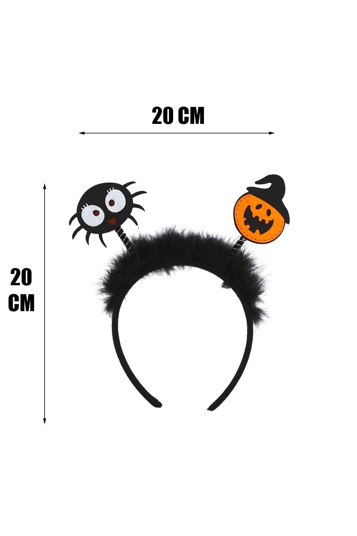 Halloween Temalı Parti Tacı Örümcek ve Balkabağı Model