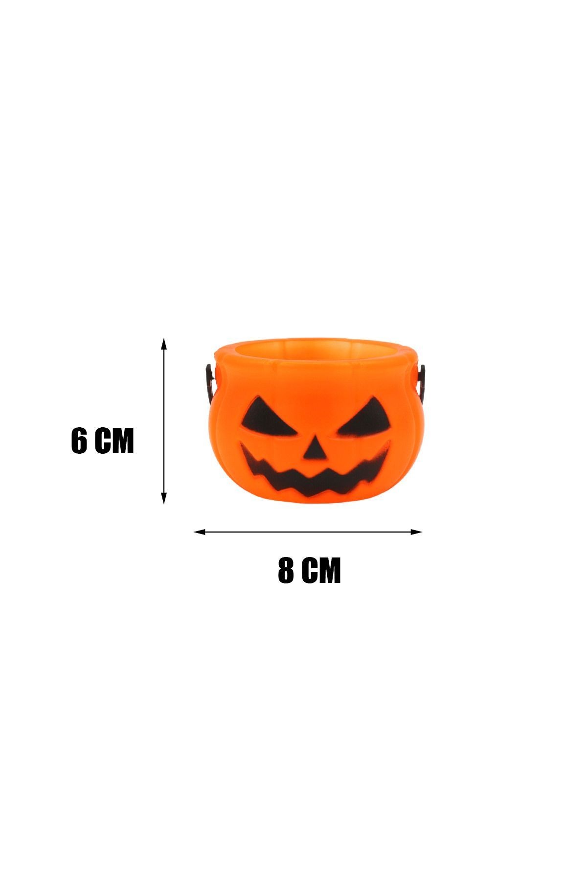 Halloween Plastik Şeker Kovası 5 li Set