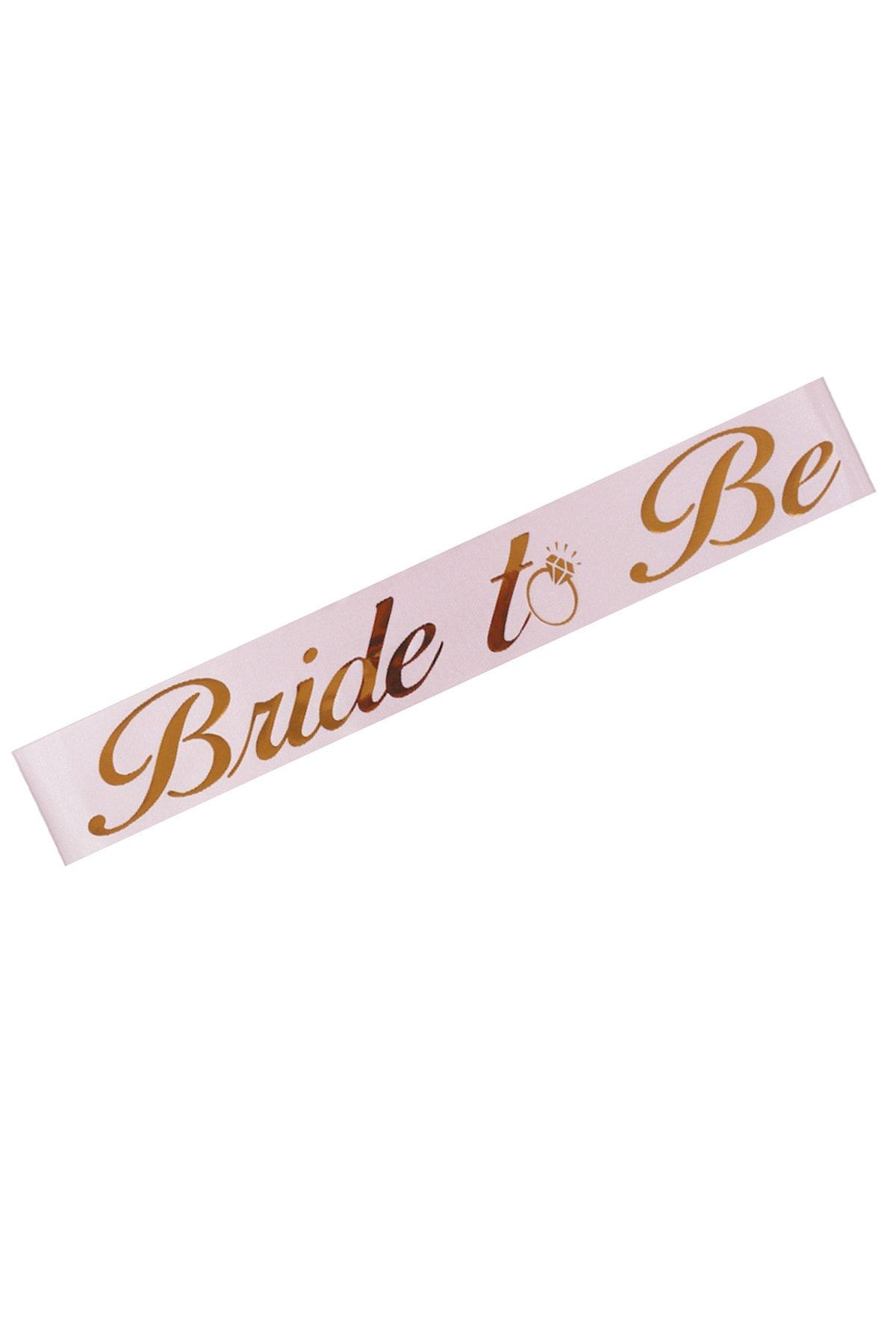 Bride To Be Saten Kuşak Gold Baskılı