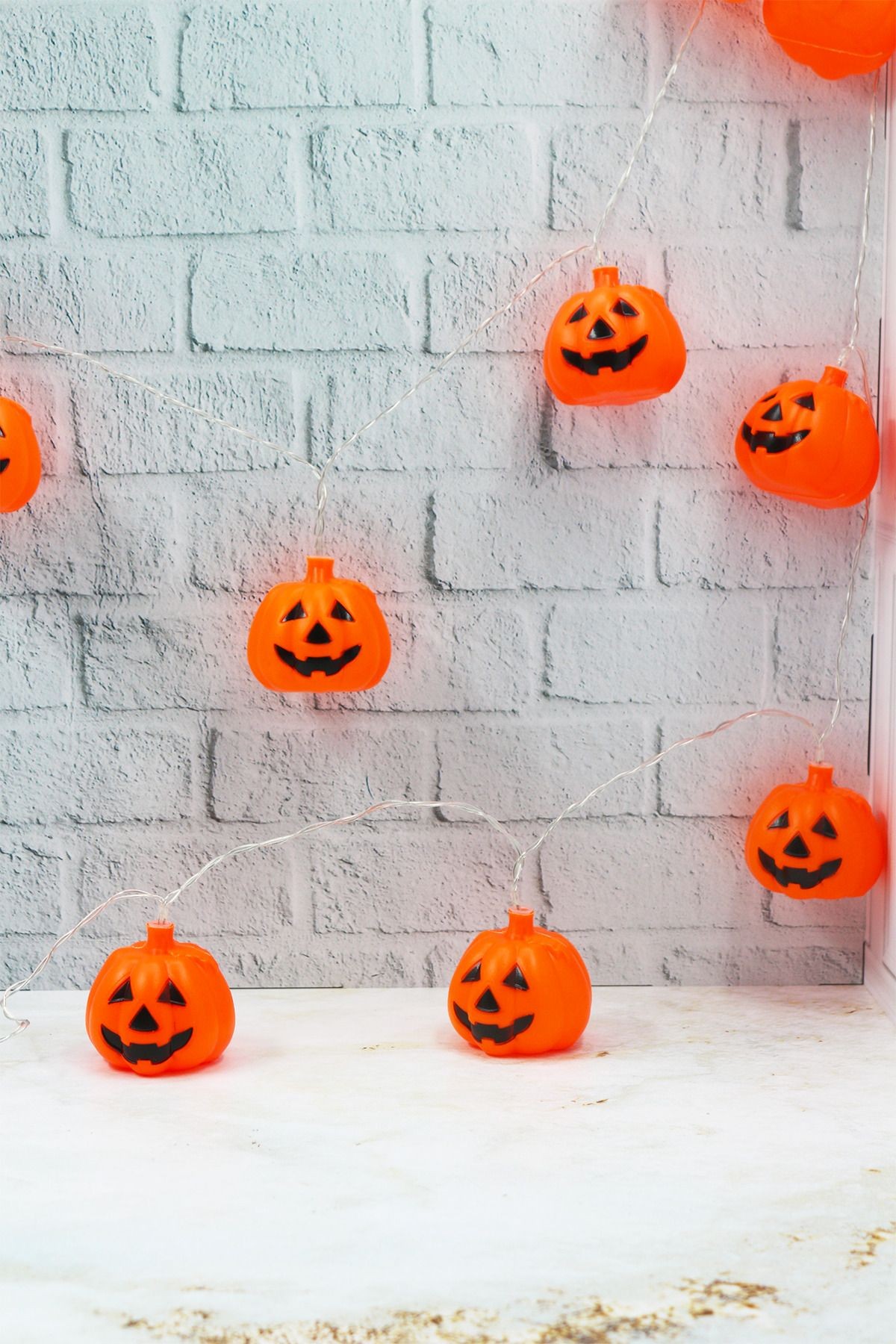 Halloween Balkabaklı Led Işık Pilli 240 cm Uzunluk