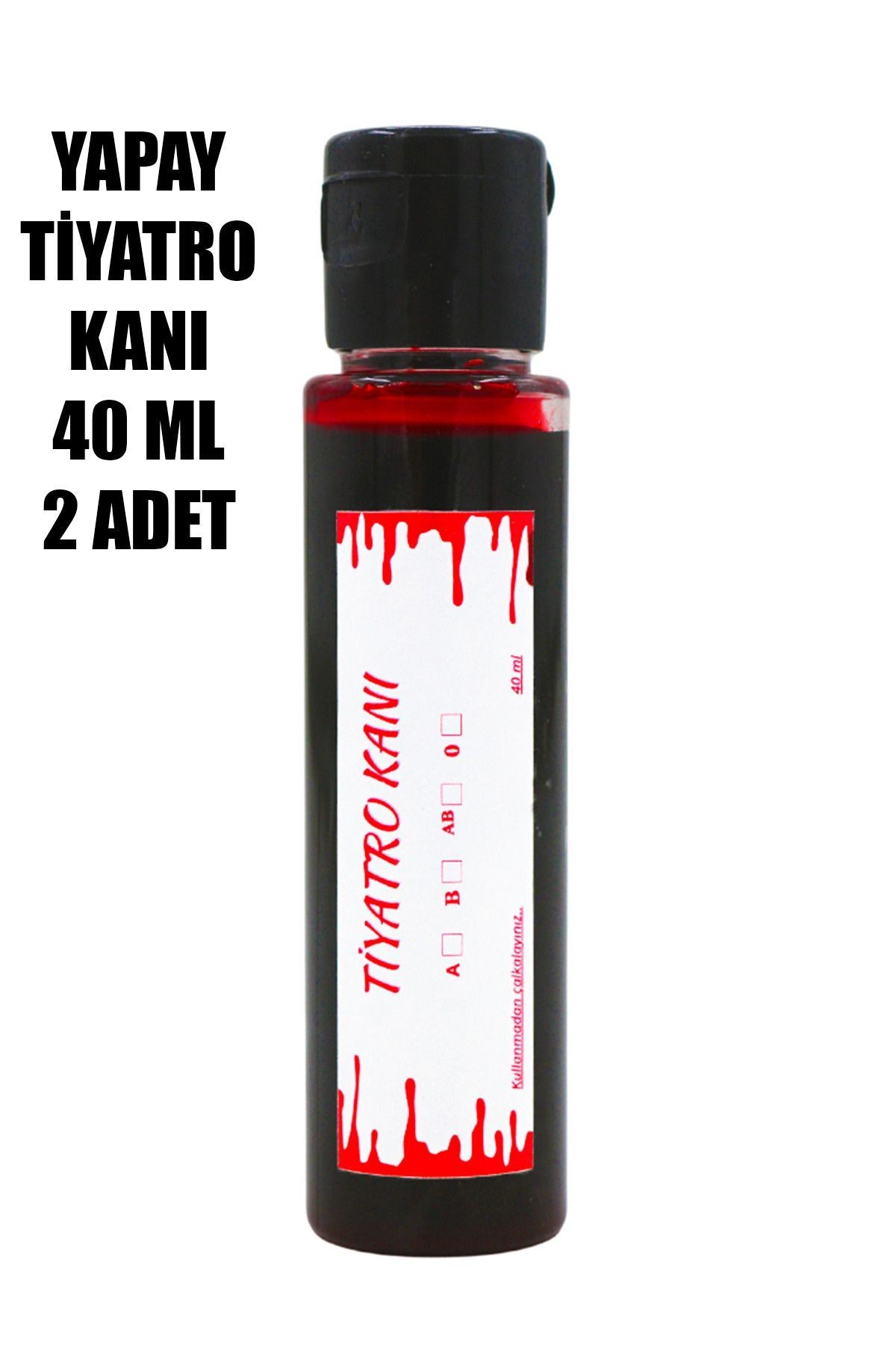 Yapay Tiyatro Kanı Yoğun Kıvamlı 40 ML 2 Adet Cadılar Bayramı Aksesuarı Halloween Fake Blood