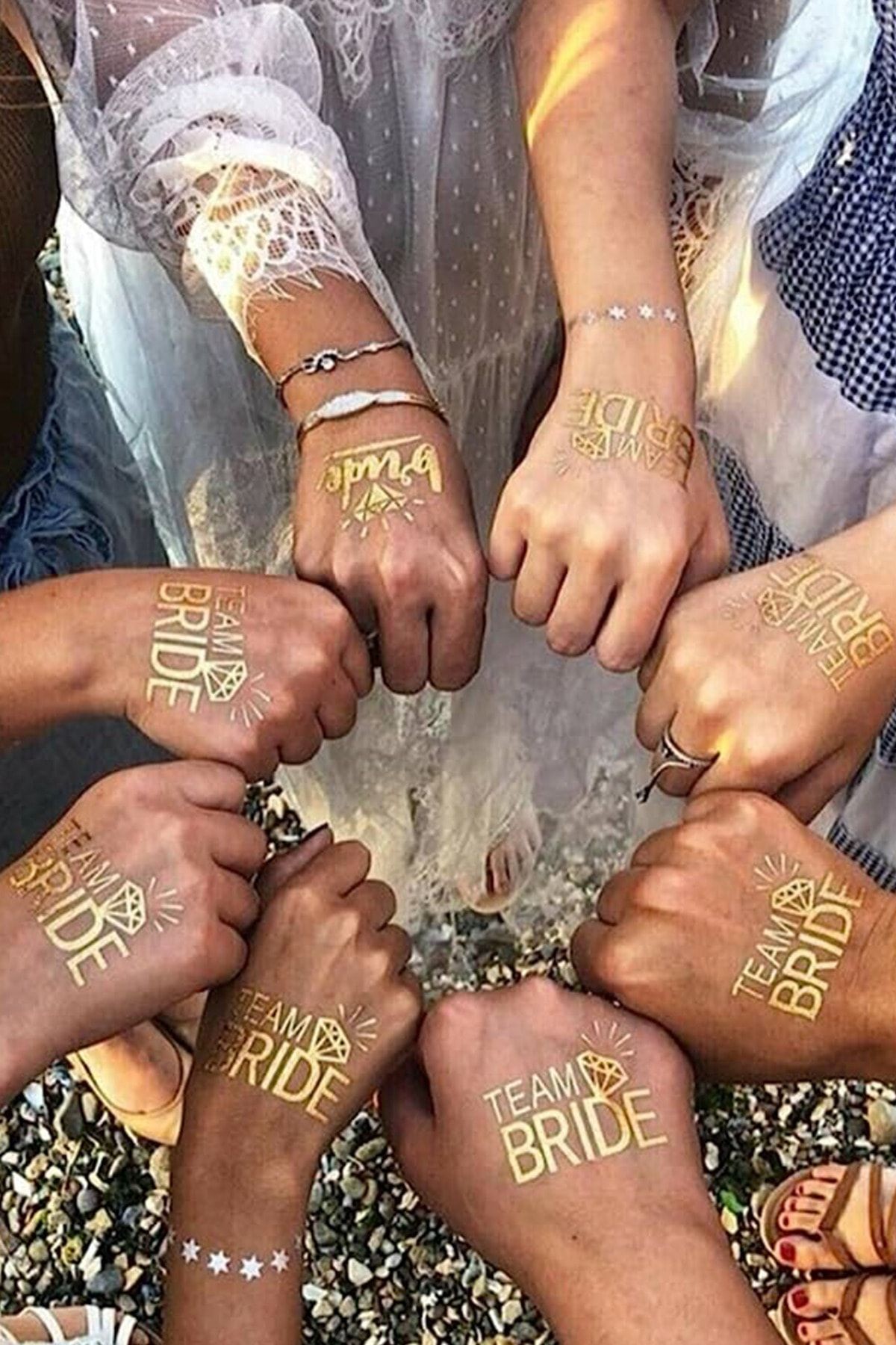 Bride To Be Geçiçi Dövme Seti Gold 2 Adet Bride 10 Adet Team Bride Toplam 12 Adet