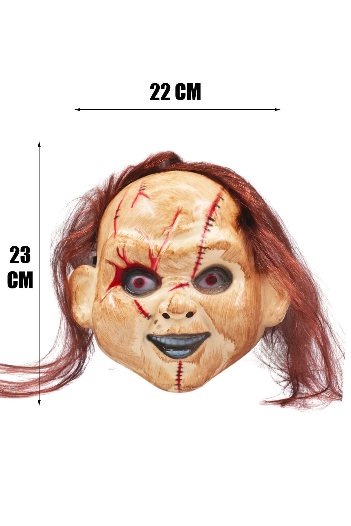 Saçlı Chucky Korku Maskesi