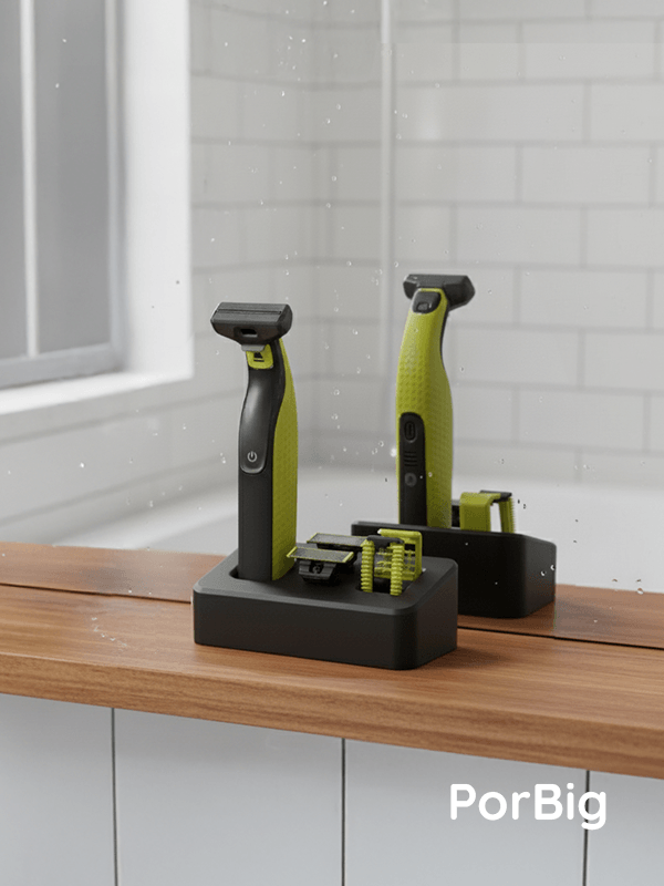 Tıraş Makinesi Tutucu Stand | OneBlade ve Çoklu Başlık Uyumlu Düzenleyici - Siyah