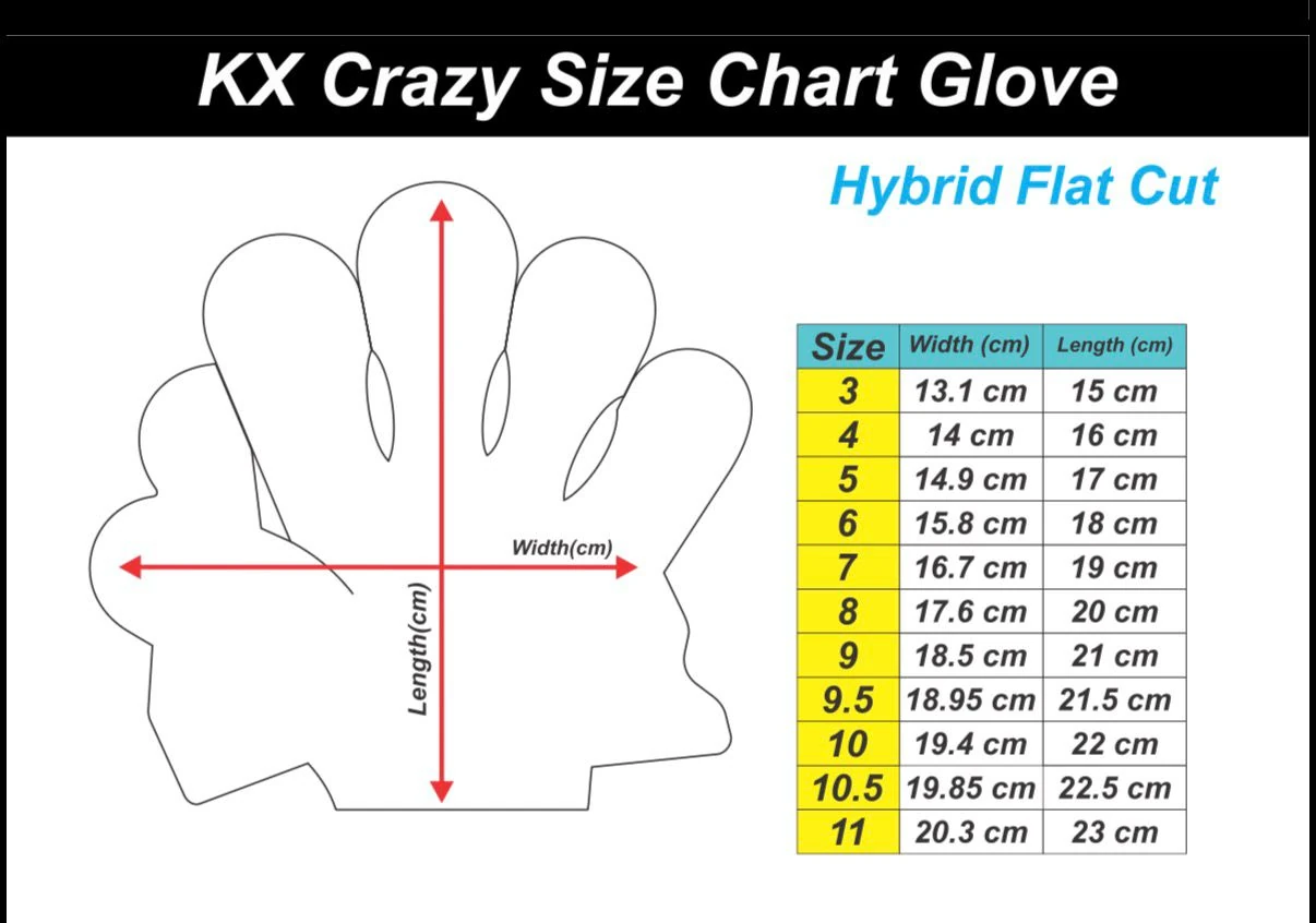 New KX 'Crayz' -Hybrid-Negative Cut- Pro Match Glove 'Aqua'