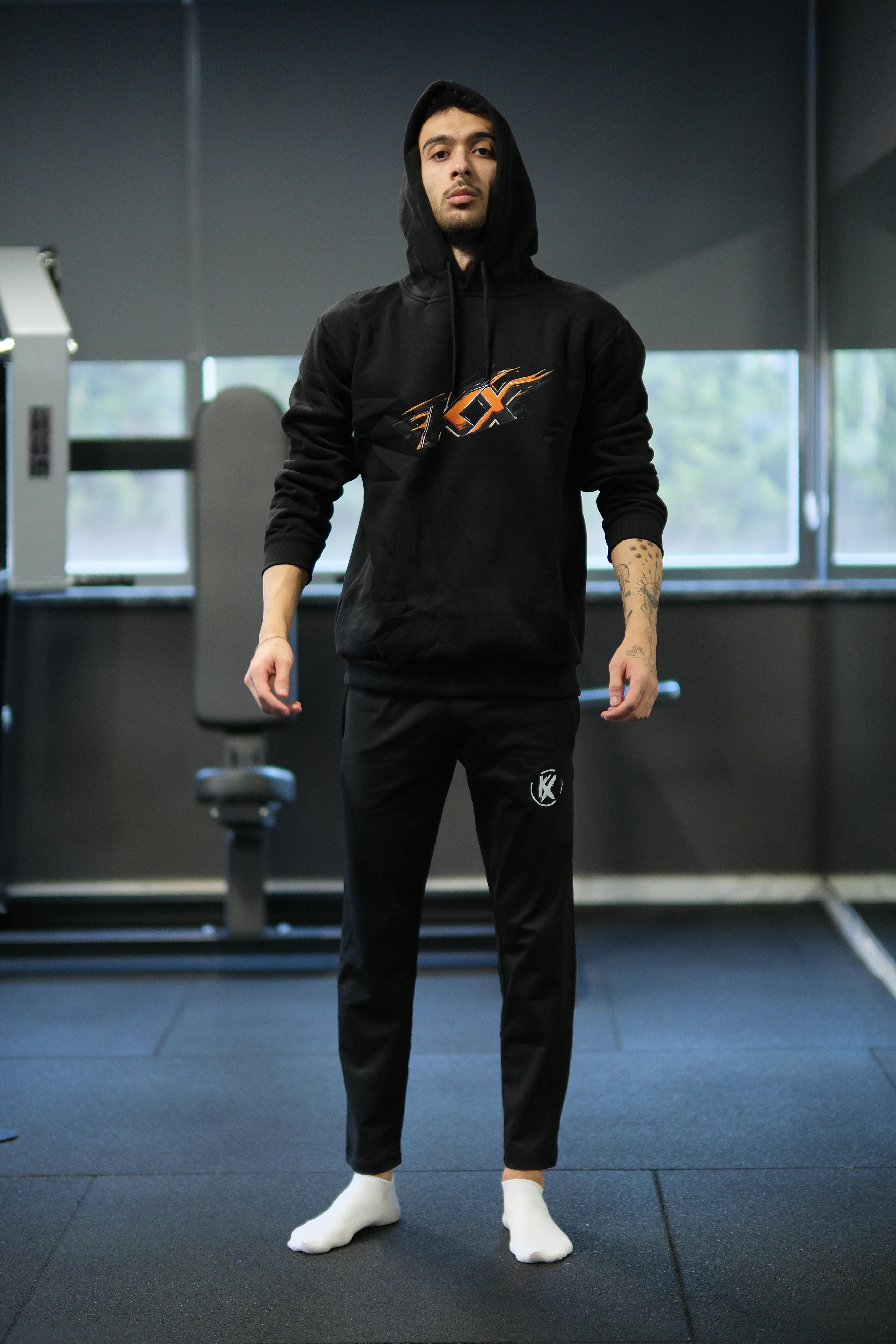 KX Logolu, Kapüşonlu Sweatshirt 