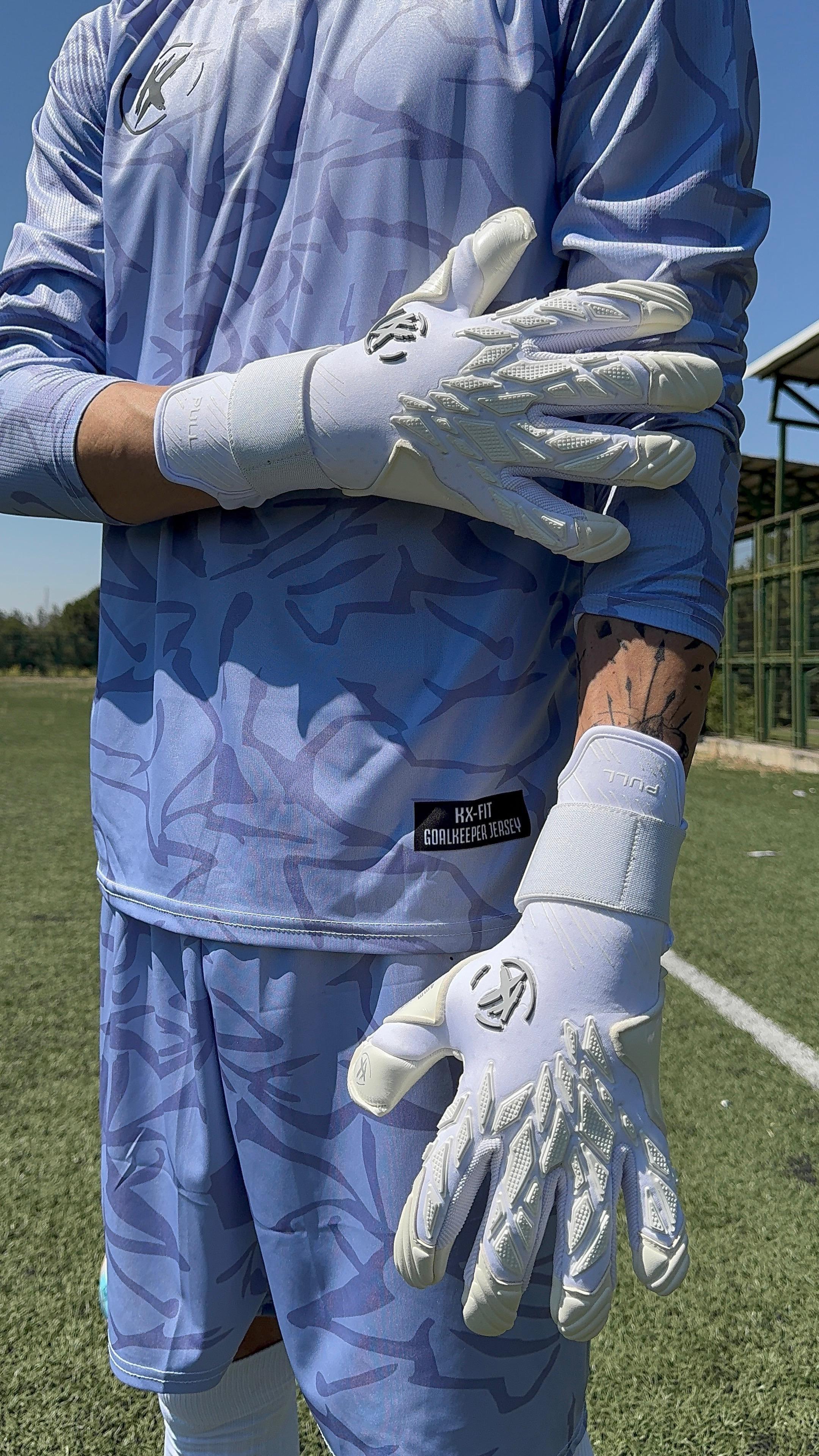 Yeni KX 'Crayz' -Hybrid-Negatif Kesim- Pro Maç Eldiveni 'Beyaz'