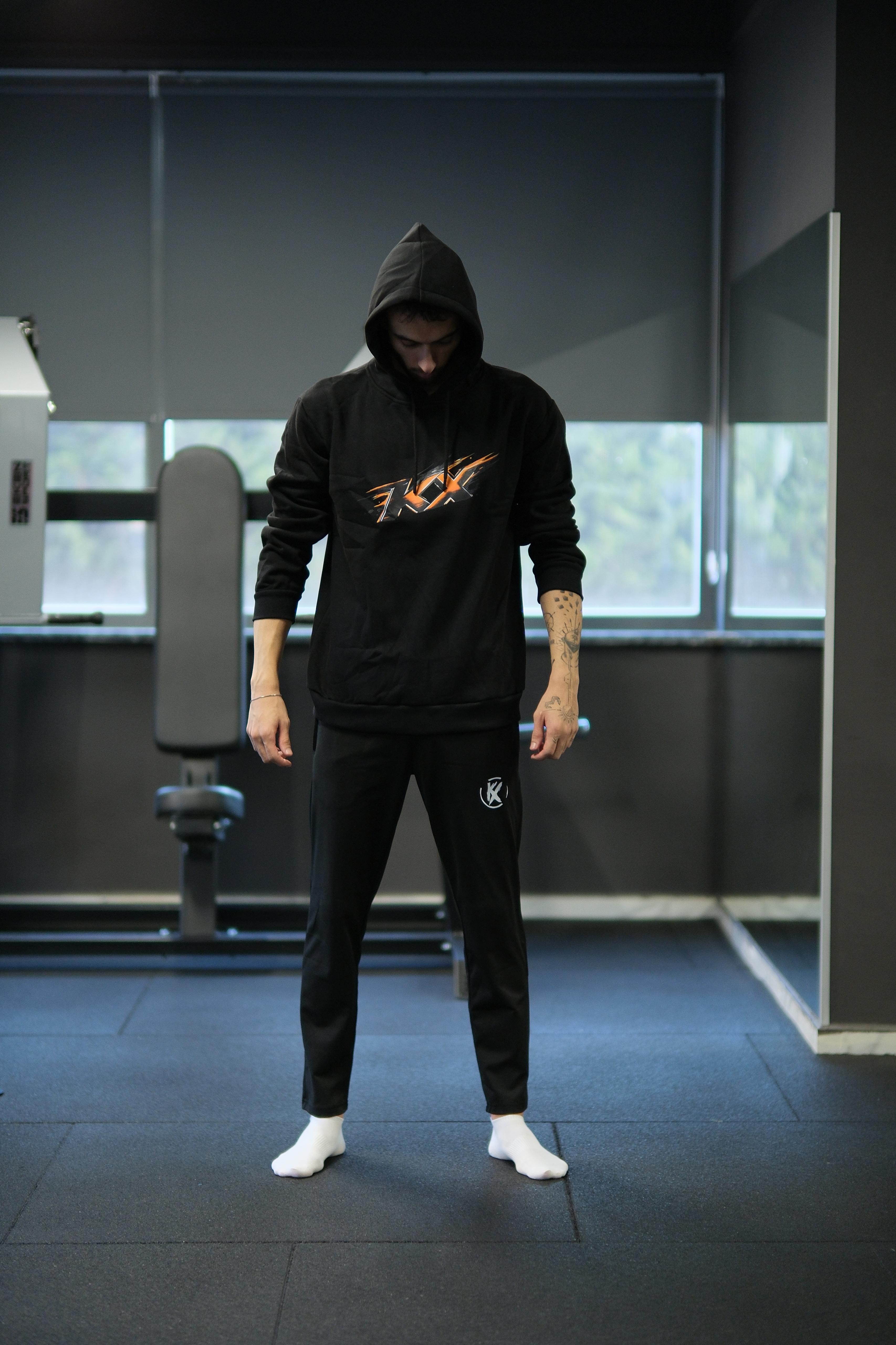 KX Logolu, Kapüşonlu Sweatshirt 