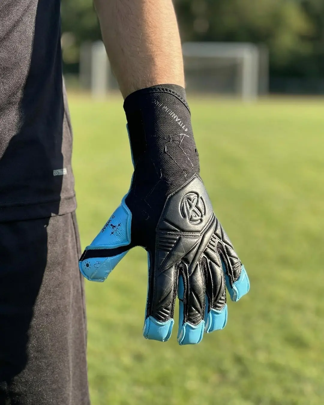 KX Titanium Profesyonel Maç Eldiveni - SİYAH-AQUA