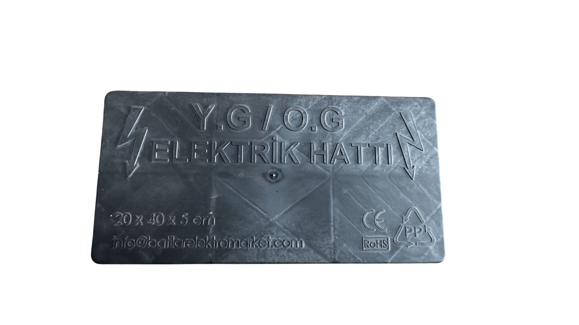 Plastik Kablo Taşı Bims Taşı Yeraltı Kablo Taşı 20x40x6cm