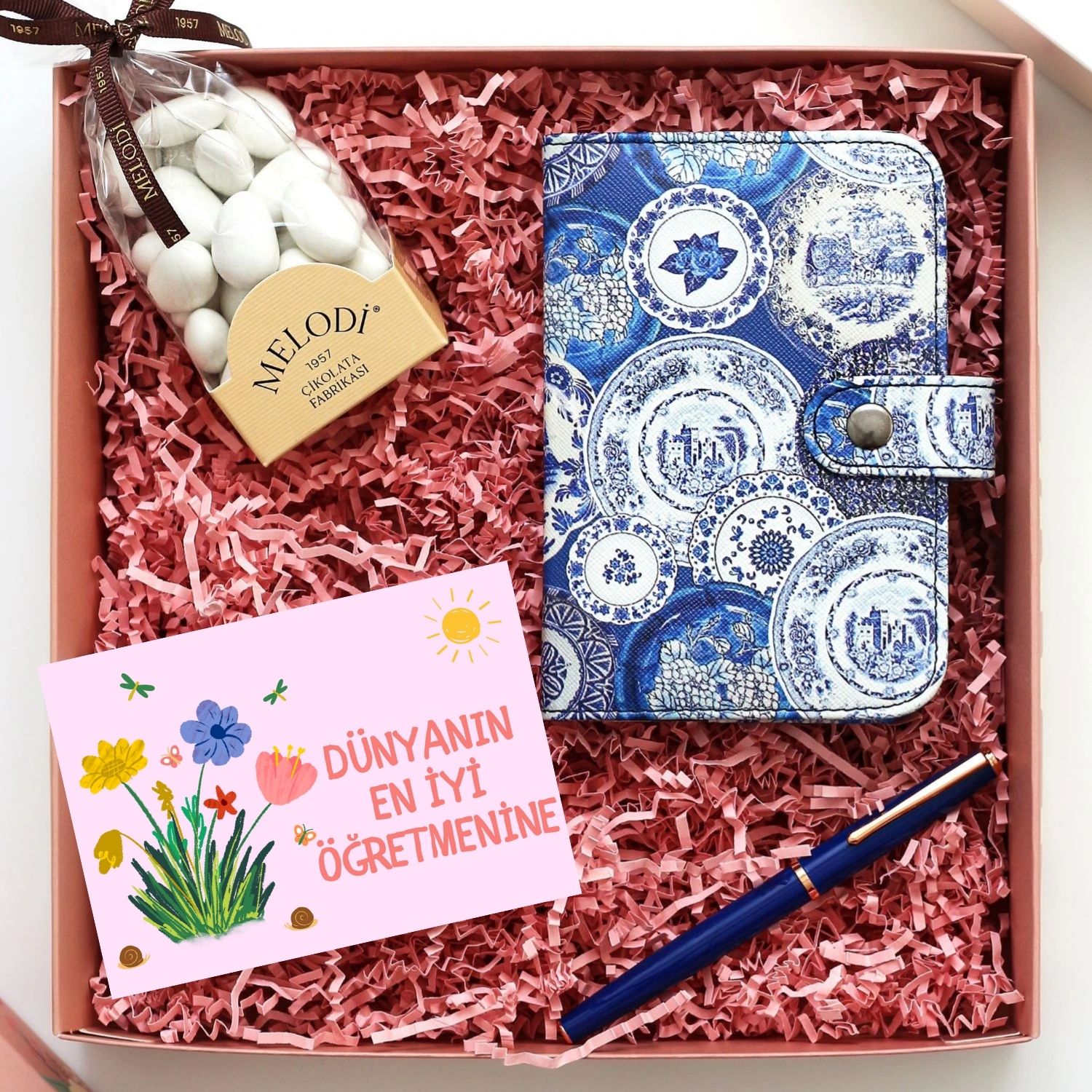 Öğretmene Cep Boy Organizer Hediye Kutusu
