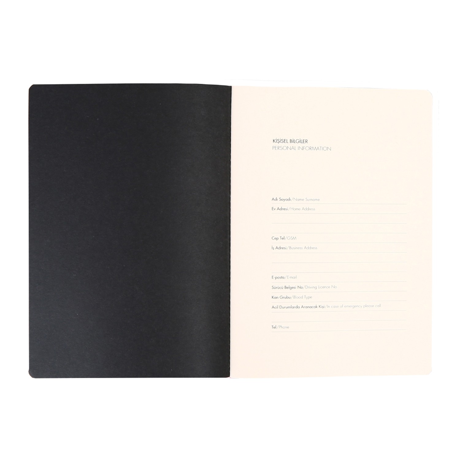Vegan Deri Çizgili Defter