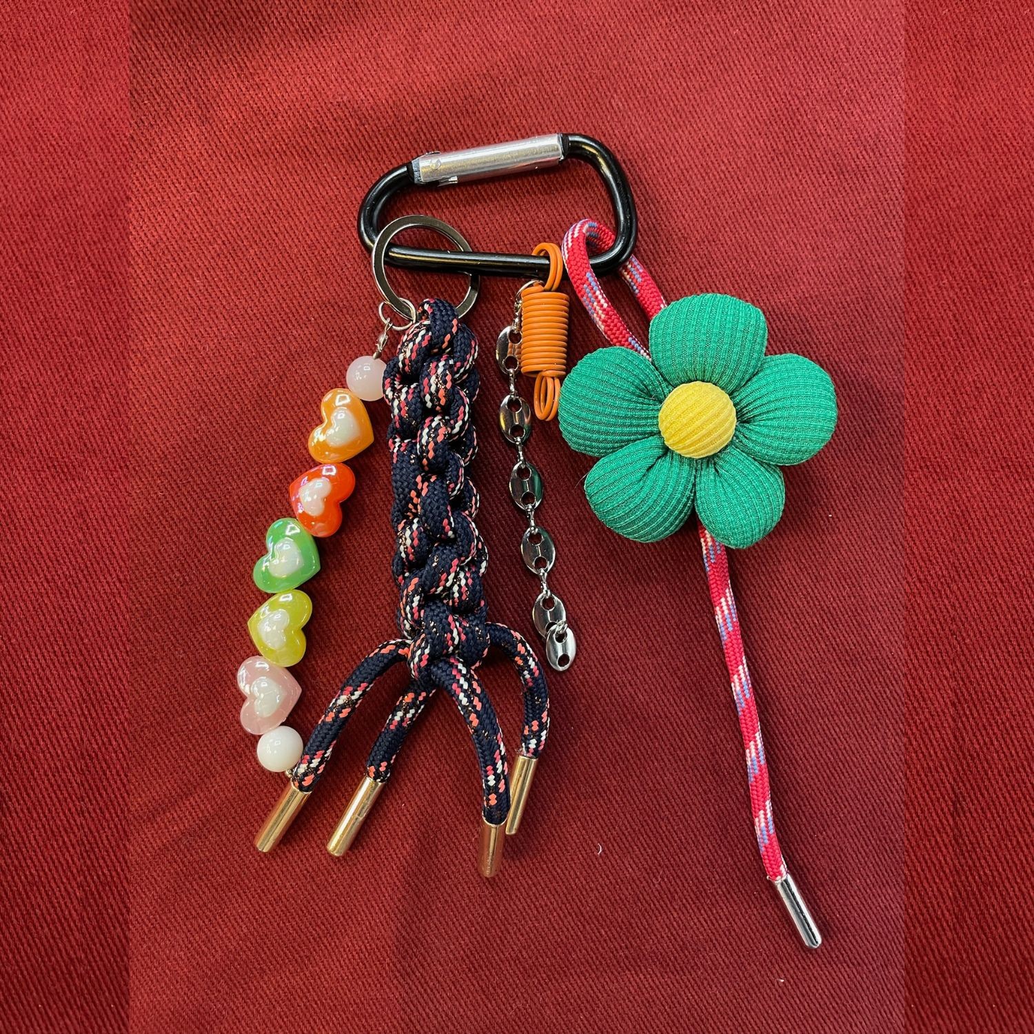 Flowers Çanta Süsü Charm | Fulique | Çanta Aksesuarları - YEŞİL