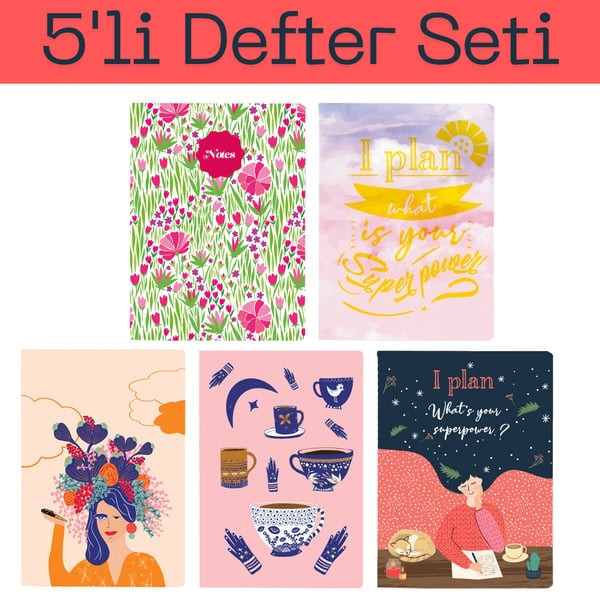 5'li Defter Seti