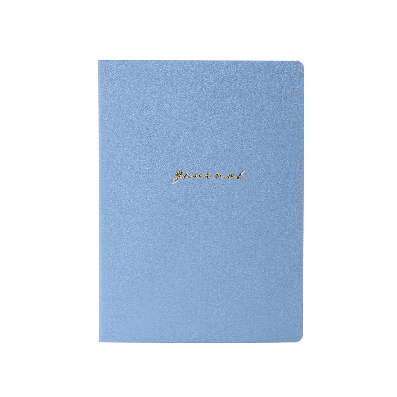 Vegan Deri Çizgili Defter - MAVİ