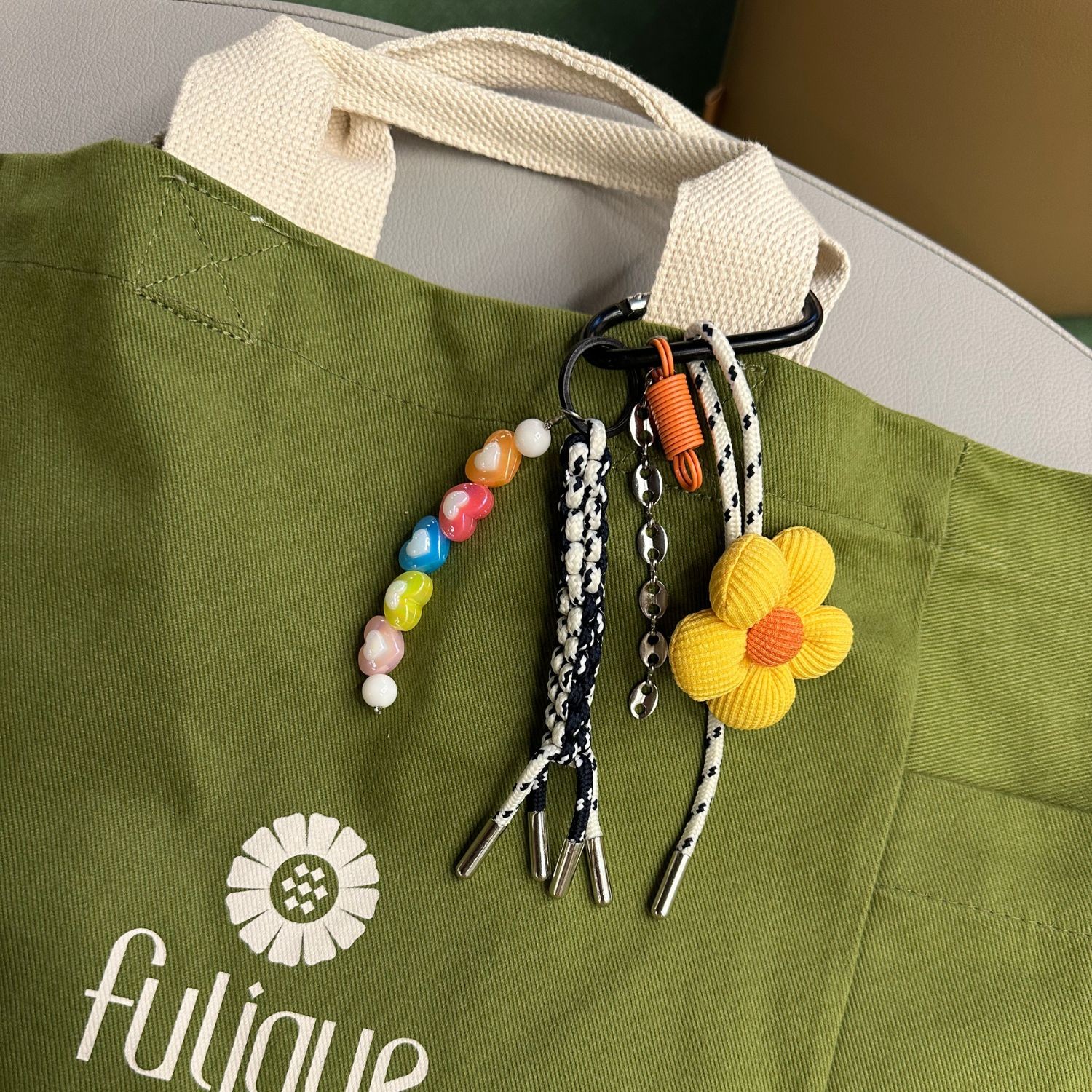 Flowers Çanta Süsü Charm | Fulique | Çanta Aksesuarları - TURUNCU